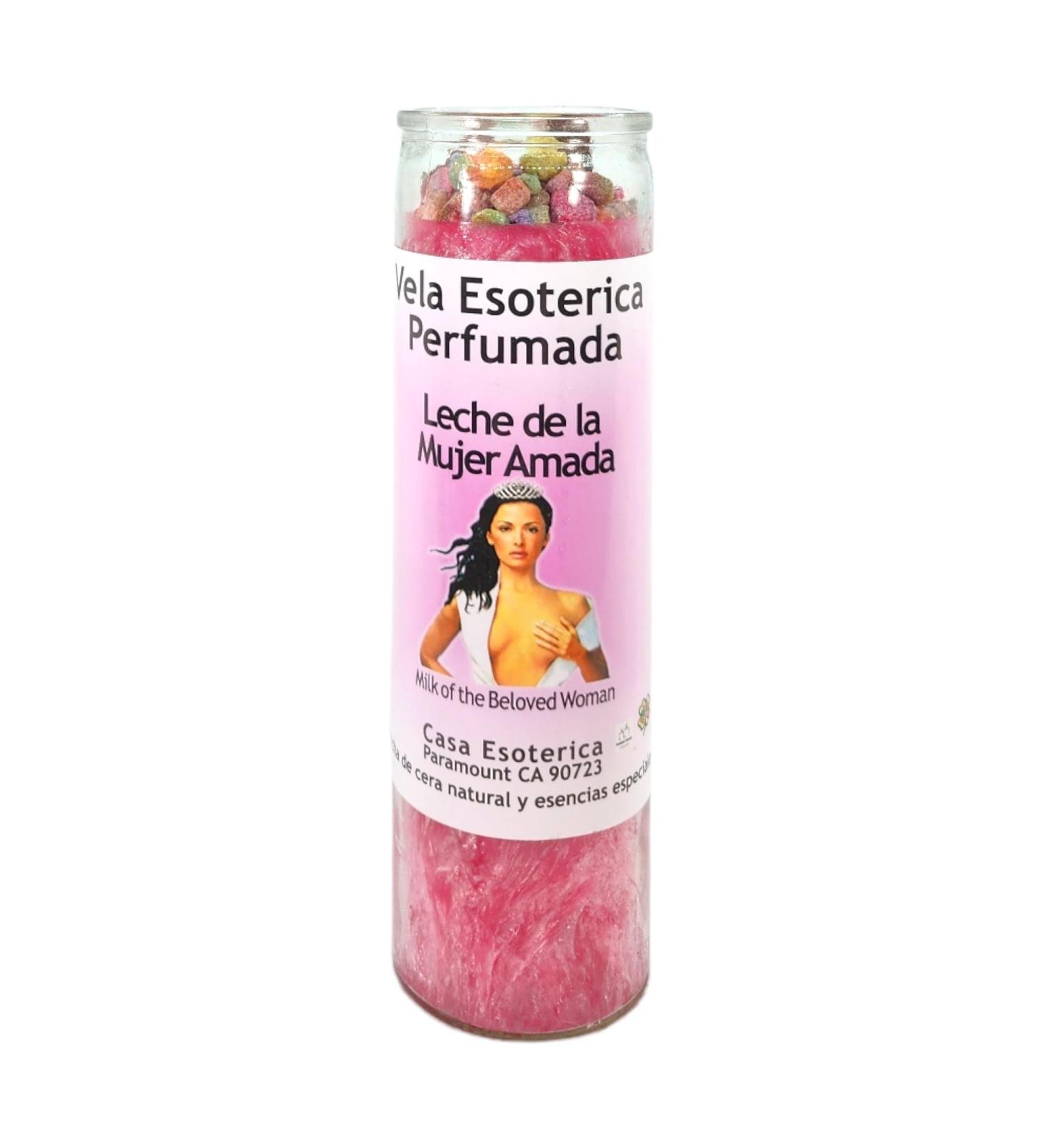 Milk of The Beloved Women Palm Wax Candle - Spiritual Intention Pink | Vela CASA ESOTERICA PERFUMADA - Buy Online on GoSupps.com