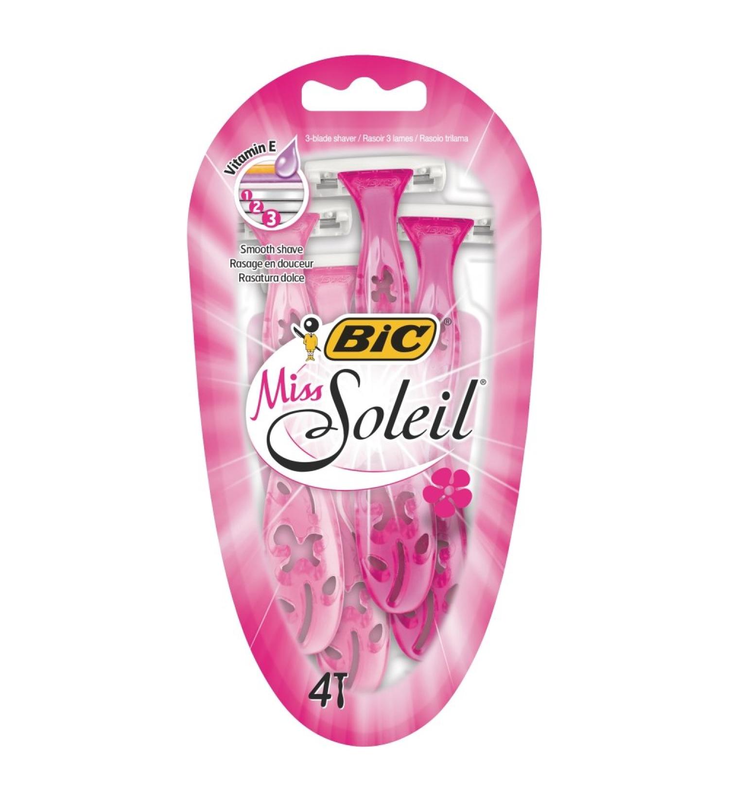 BIC Miss Soleil Disposable Women's Razors 4 each Pink 4 Count (Pack of 1)