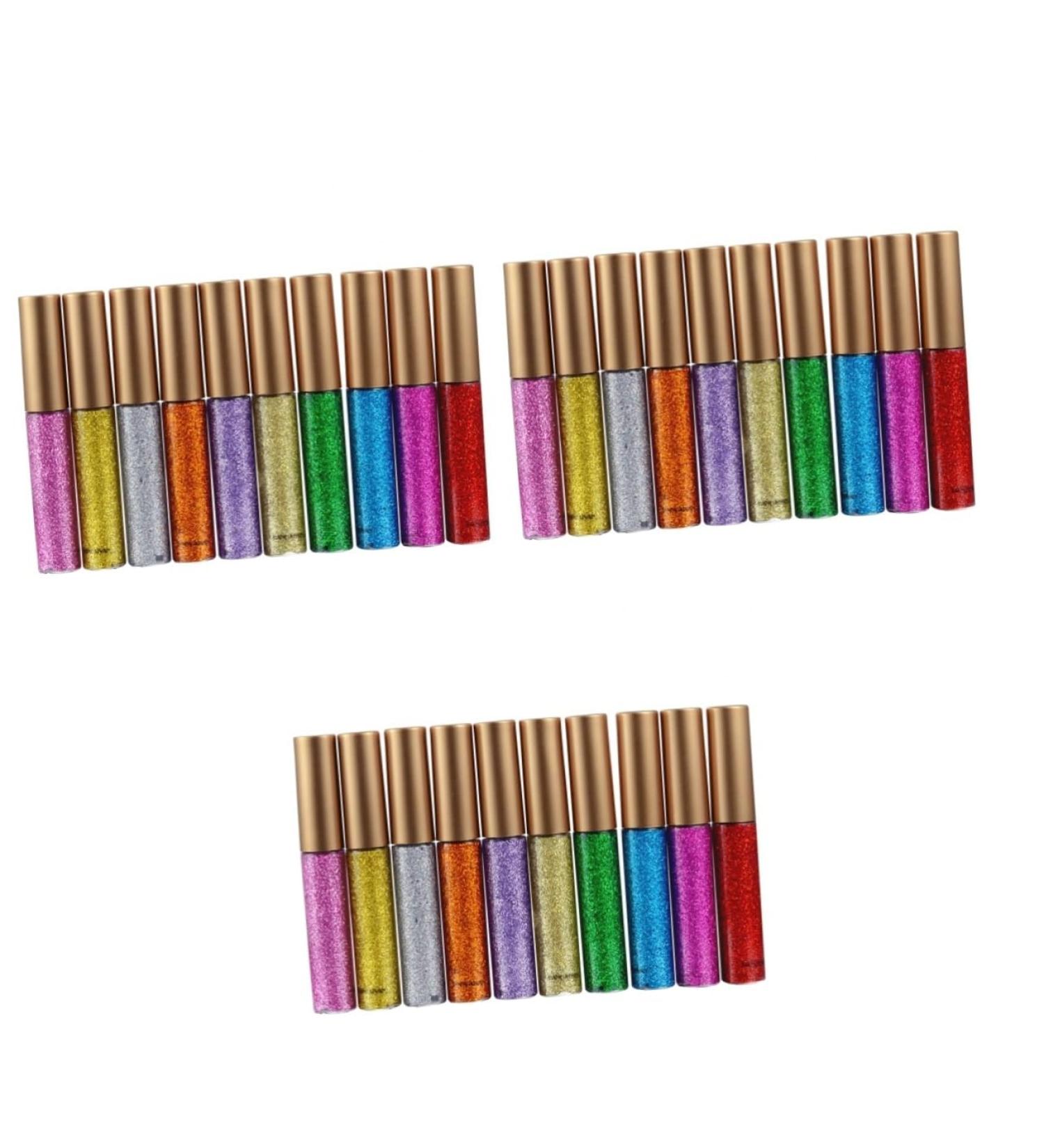 FRCOLOR 30 Pcs Liquid Metallic Liquid Eyeliner Eye Shadow Set 1 count (Pack of 1) Assorted Colorx3pcs - Buy Online on GoSupps.com