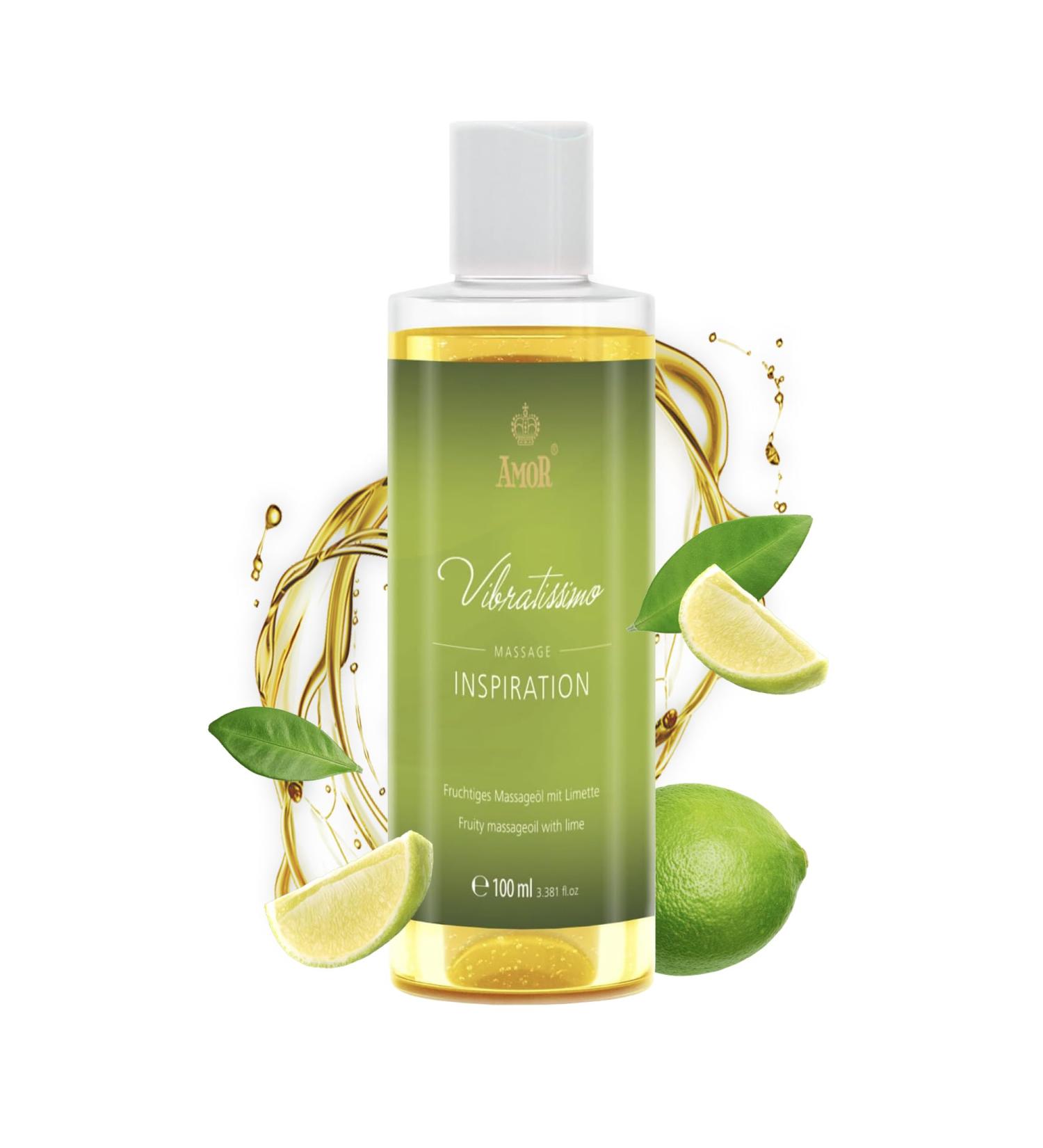 Vibratissimo Inspiration - Massage Oil Love Oil Body Oil with a Lime Scent 100 ml Inspiration 100 ml (Pack of 1) - Buy Online on GoSupps.com