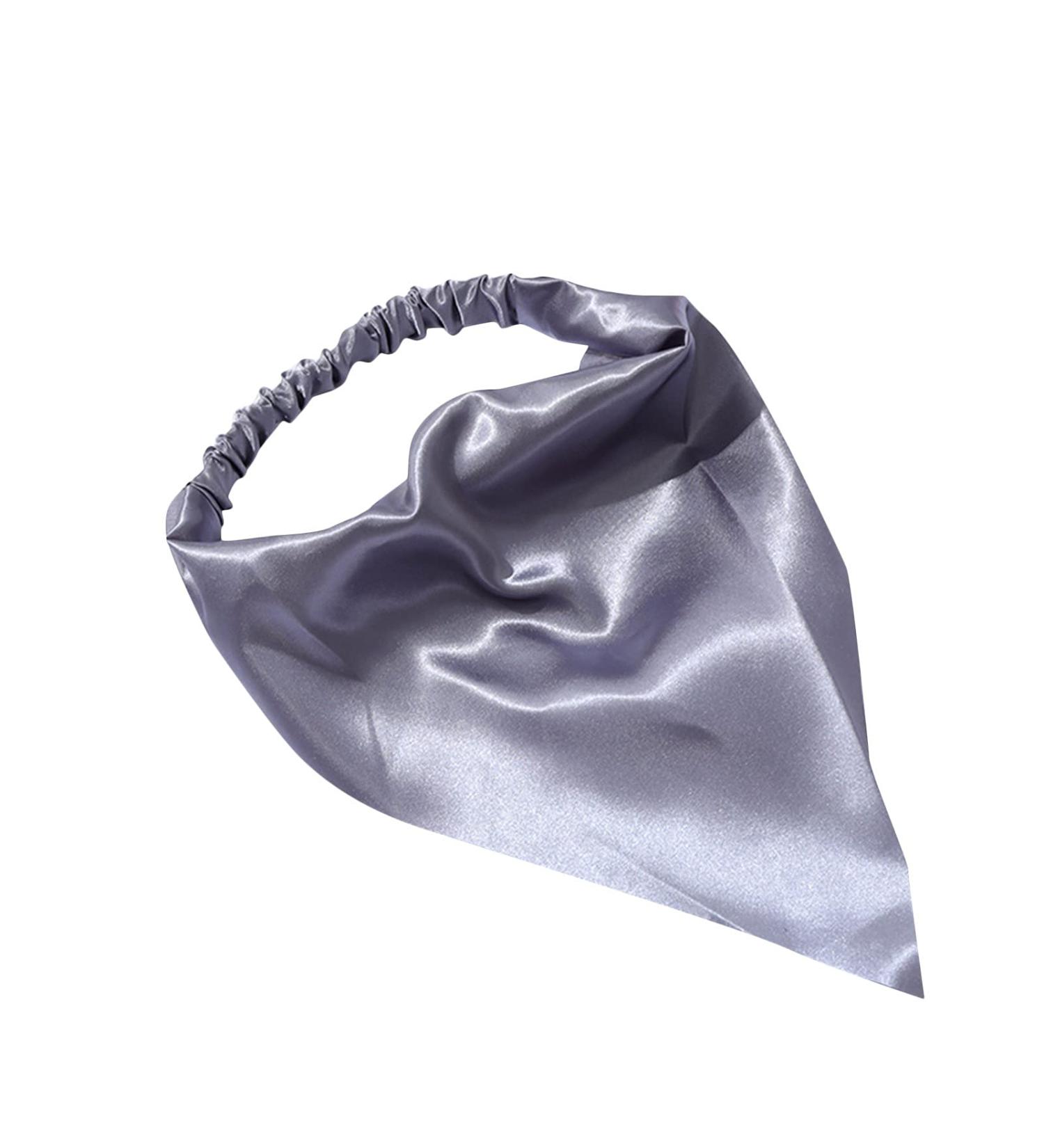 Vzdsddef With Hair Boho Hair Kerchief Head Scarf Pcs Ties 1 Solid Bandanas Headbands Hair Care UPd589 (Grey, One Size) One Size Grey