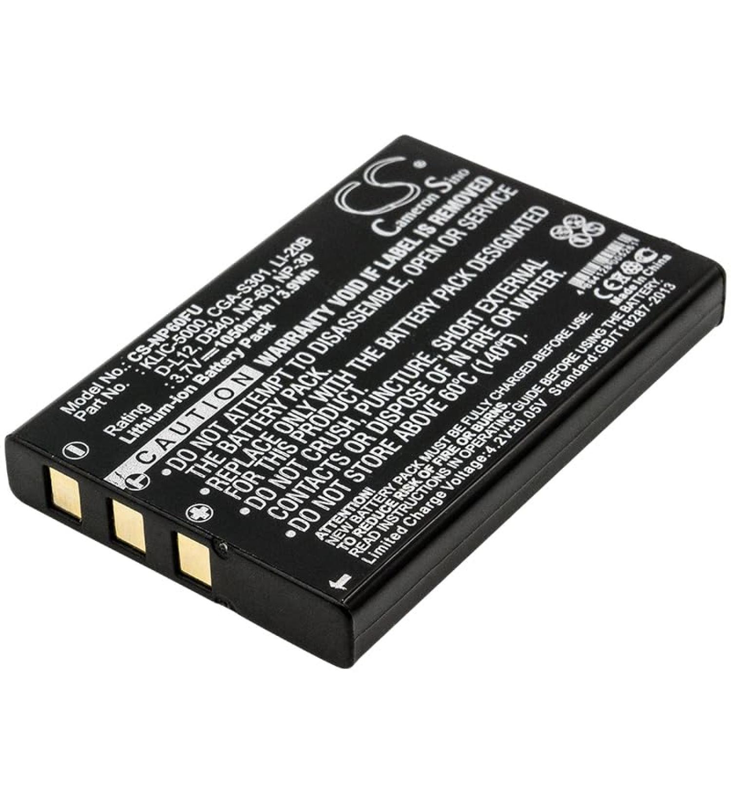 1050mAh Battery for VPC-HD100 - Compatible 3.7V International Shipping Available - Buy Online on GoSupps.com