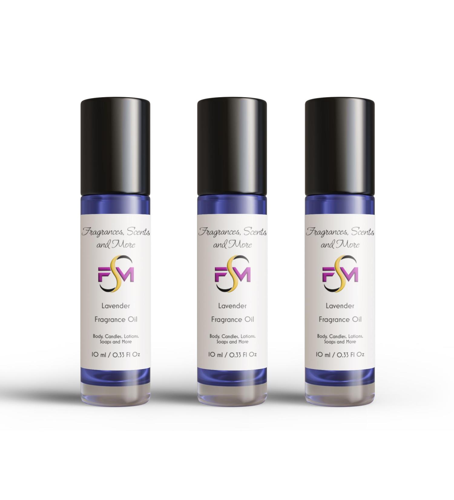 Lavender Perfume/Body Oil - 3 Bottles 0.33 Fl Oz Glass Roll On (10ml) 0.33 Fl Oz (Pack of 3) - Buy Online on GoSupps.com