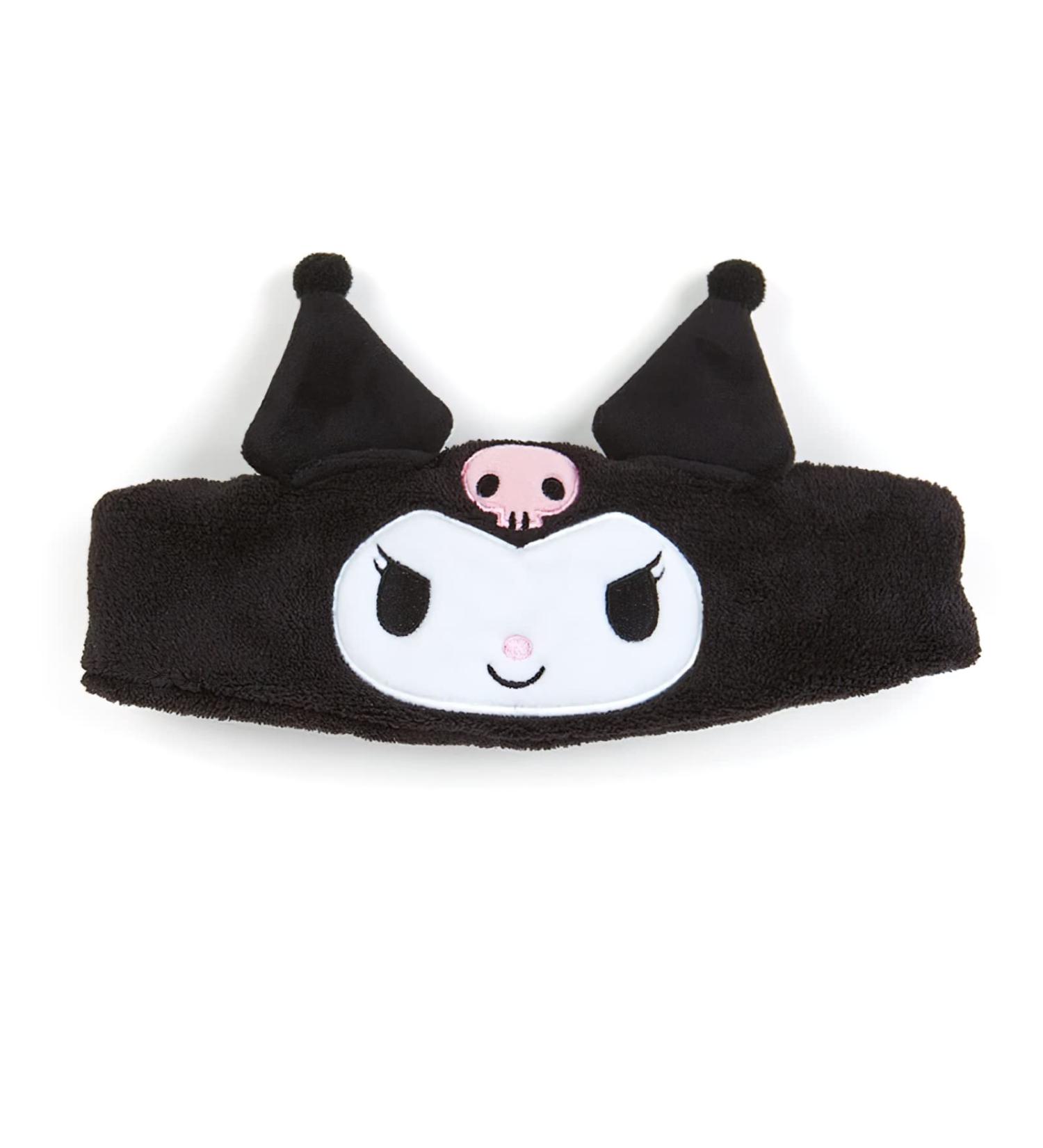 CASASO Kawaii Plush Headband - Cute and Stretchy Spa Headband for Washing Face, Makeup, Hair Wrap - Black - Buy Online on GoSupps.com