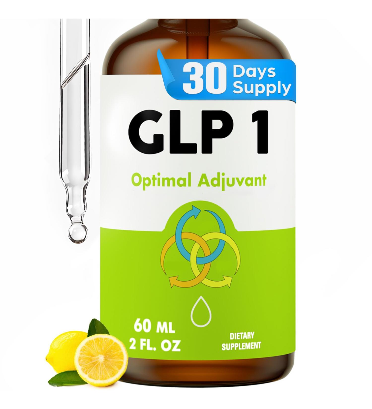 Glp 1 Liquid Drops for Women & Men 27-in-1 Formula with Chromium Hydrolyzed Collagen & Prebiotics & More | Vegan Non-GMO Fast Absorption - 60 ML(Lemon Flavor) 2 Fl Oz (Pack of 1) - Buy Online on GoSupps.com