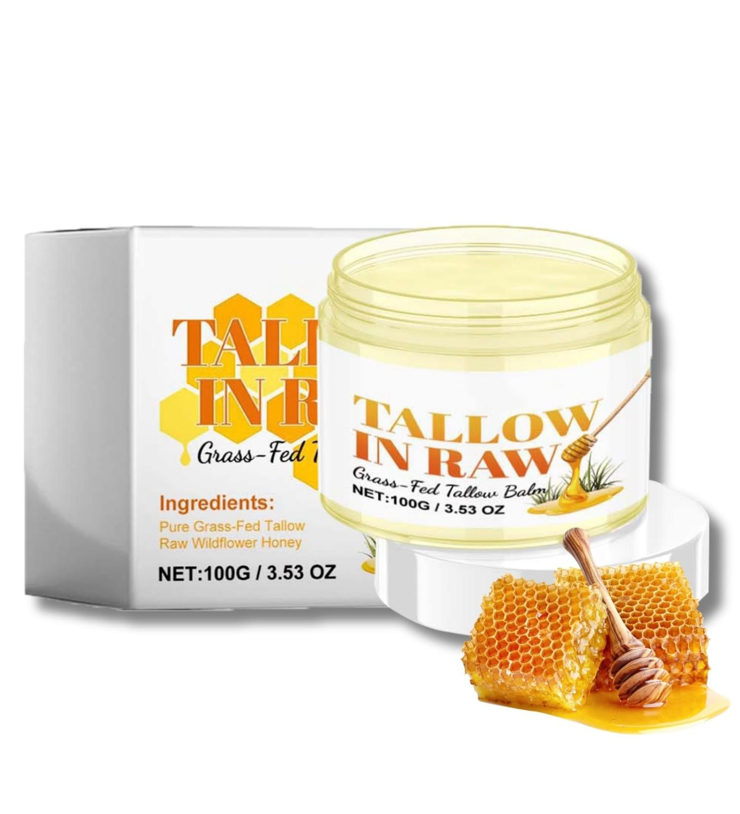 Moisturiser for Dry Skin - Tallow Honey Balm Body Lotion - Body Moisturiser for Hydrating Nourishing Repairing Firming - Body Cream Suitable for Whole Body - Body Skin Care - Buy Online on GoSupps.com