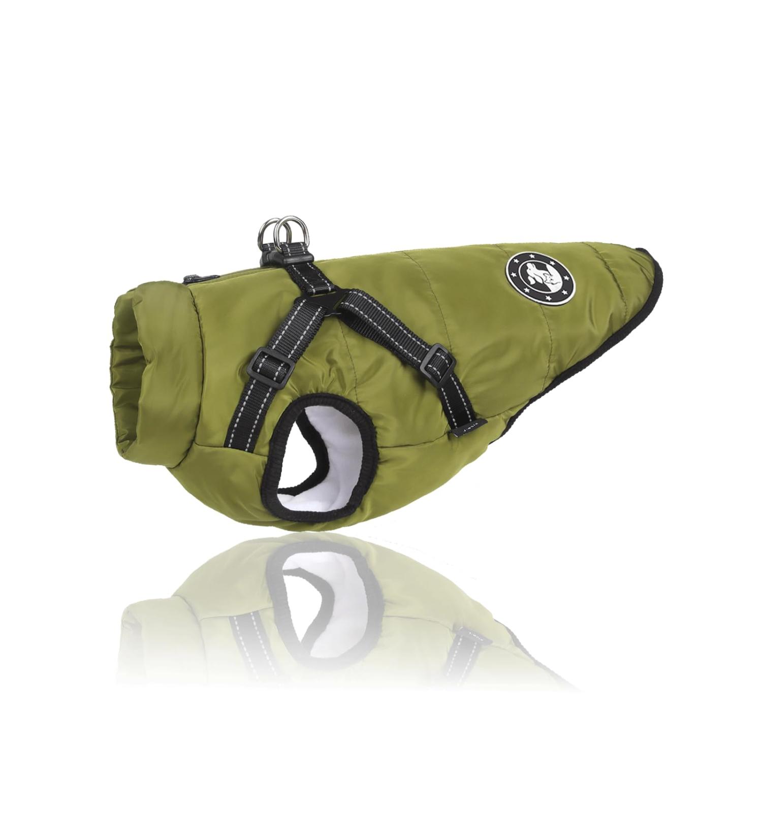 Luowan Waterproof Dog Coat for French Bulldogs - Warm XS Green Vest & Dog Dishes | Small Dog Jacket in Various Sizes - Buy Online on GoSupps.com