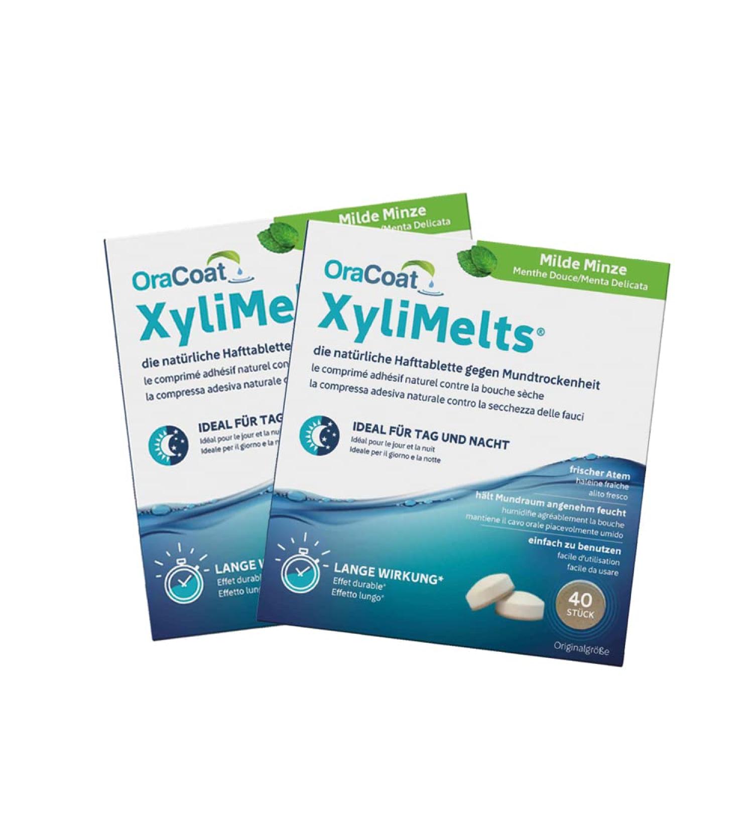 OraCoat XyliMelts 80 Adhesive Tablets for Caries and Dryness Discreet Can be Used in Sleep Vegan Mild Mint - Buy Online on GoSupps.com