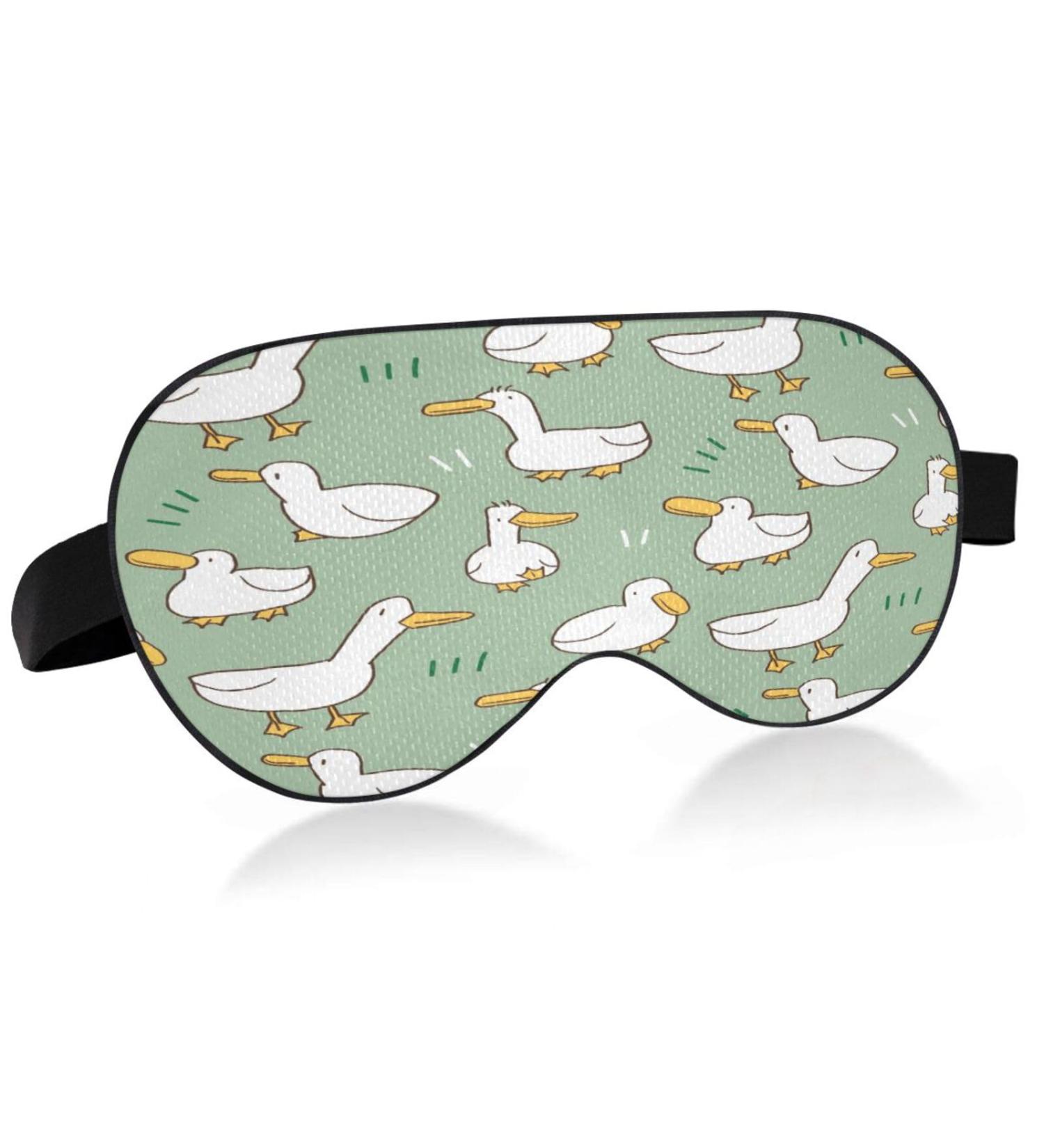 WELLDAY Cute Cartoon Duck Sleep Mask - Adjustable Strap, Soft Comfort Blindfold for Men and Women | Blockout Light, Night Eye Shade Cover - Buy Online on GoSupps.com