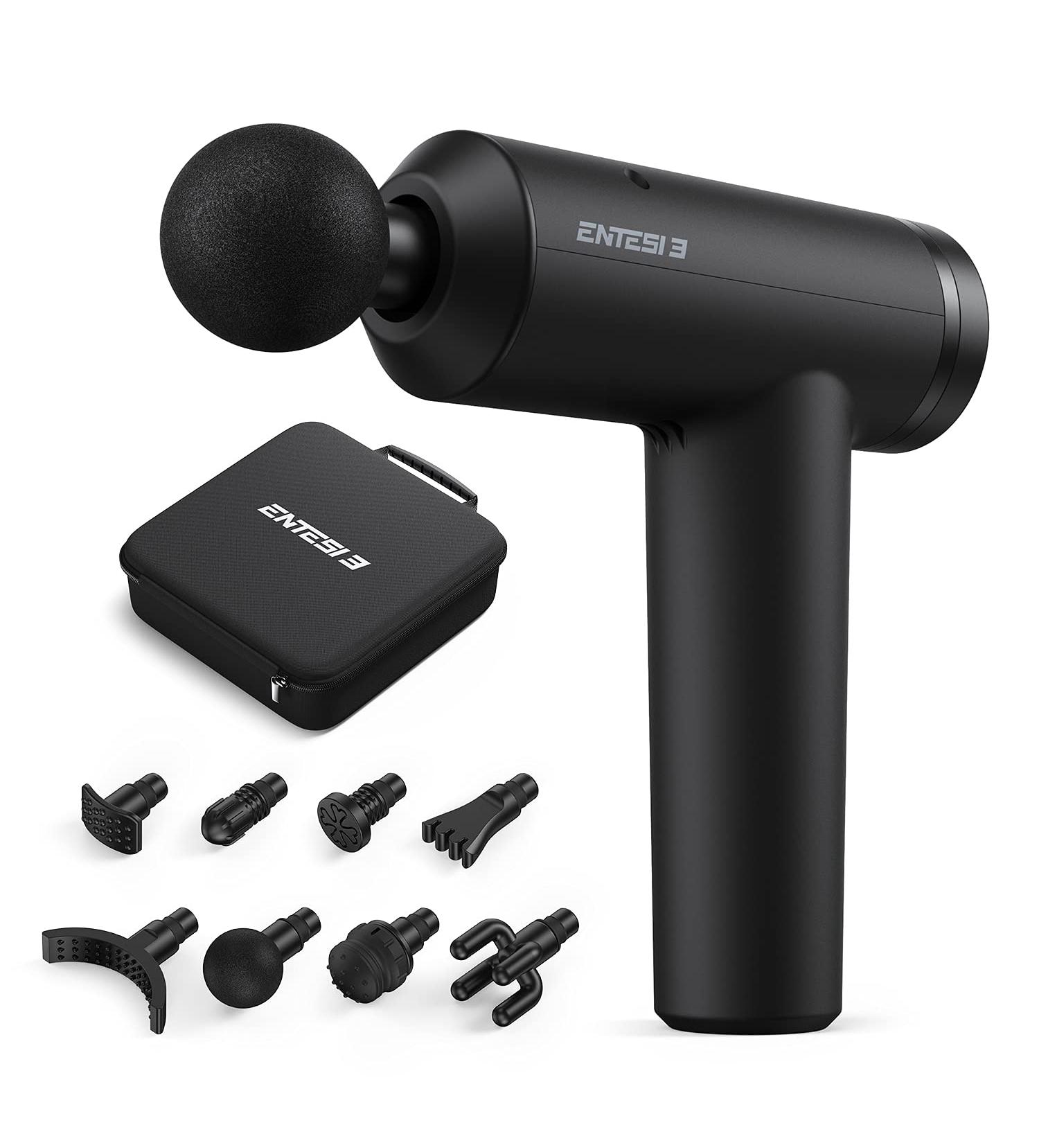 Percussive Massage Gun for Workout & Recovery - Entesi 3 Black - Buy Online on GoSupps.com