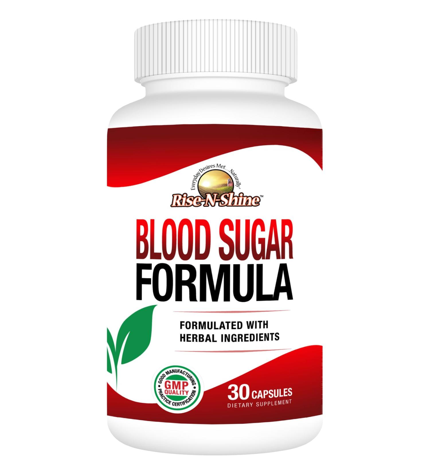 Rise-N-Shine Blood Sugar Formula with Cinnamon Gymnema Sylvestre Banaba Guggul and More 30 Capsules - Buy Online on GoSupps.com