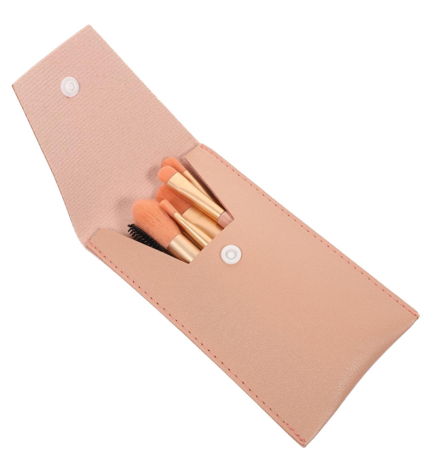 POPETPOP 3 Sets Travel Makeup Brushes - Professional Cosmetic Brush Kit with Eye Patches for Women | Perfect for On-the-Go Makeup | Pink Aluminum Tube - Buy Online on GoSupps.com