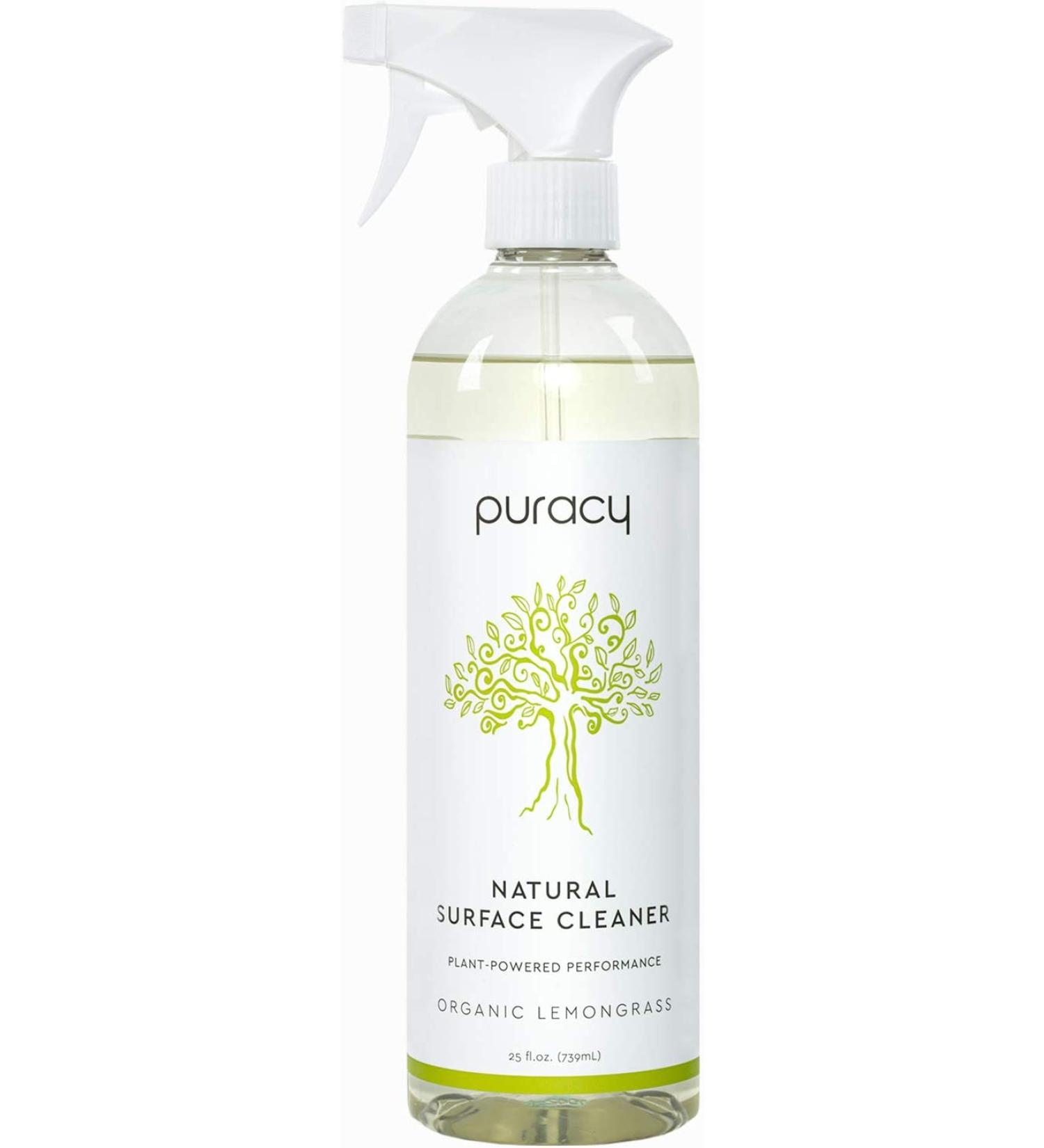 Puracy Organic Lemongrass Surface Cleaner Spray  25 oz Clear Bottle - Buy Online on GoSupps.com