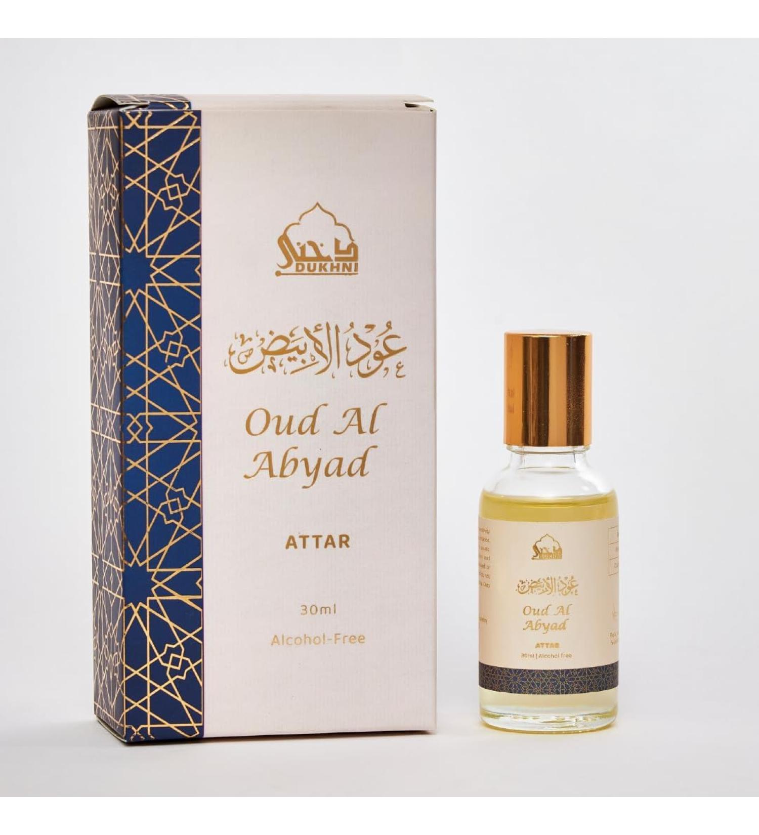 Oud Al Abyad Attar Oil Alcohol-Free White Oud with Geranium Sandalwood Saffron 30ml Unisex Oud Perfume Oil Alcohol Free Arabian Attar Long Lasting Woody Oriental Fragrance - Buy Online on GoSupps.com
