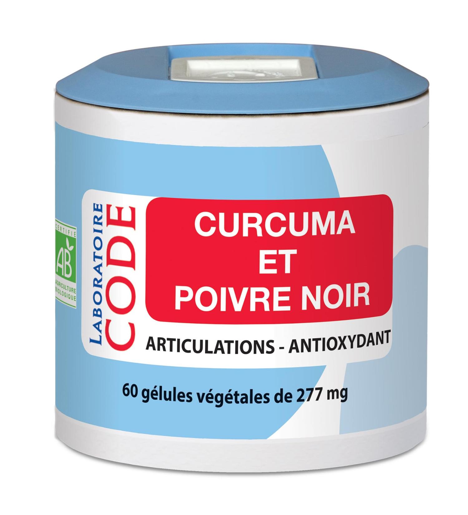 Organic Turmeric & Black Pepper - 60 Capsules - Soothing Joints