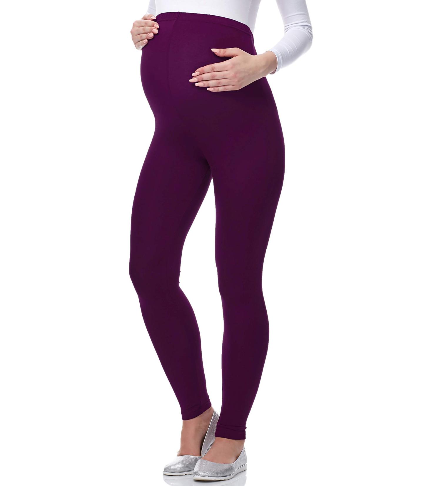 Be Mammy Maternity Long Leggings - XL Plum | Comfortable Pregnancy Pants - Buy Online on GoSupps.com