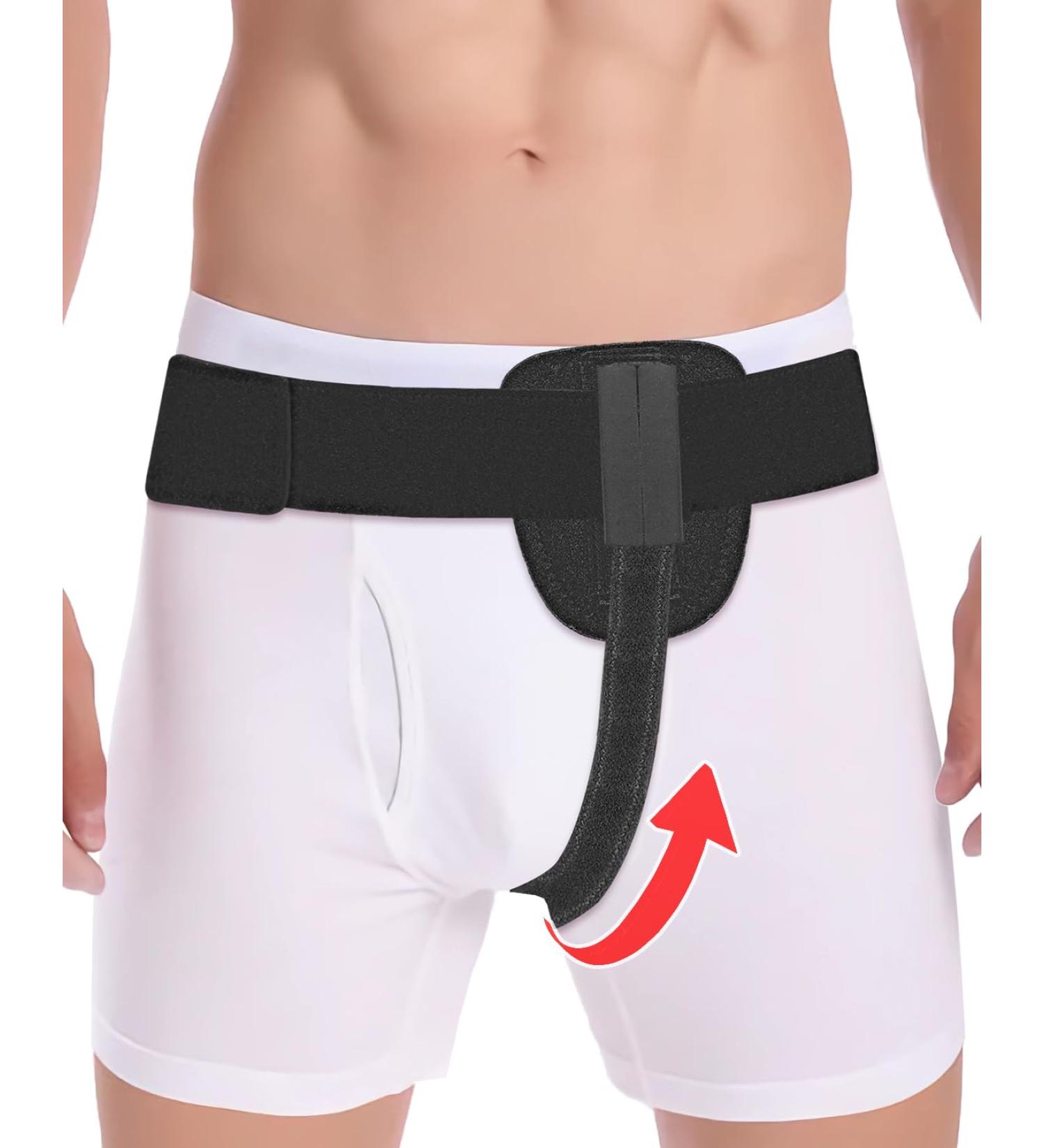 Buy Universal Hernia Belt Truss for Men & Women | Adjustable Inguinal Support Guard for Pain Relief & Post Surgery - 2 Removable Compression Pads - Buy Online on GoSupps.com