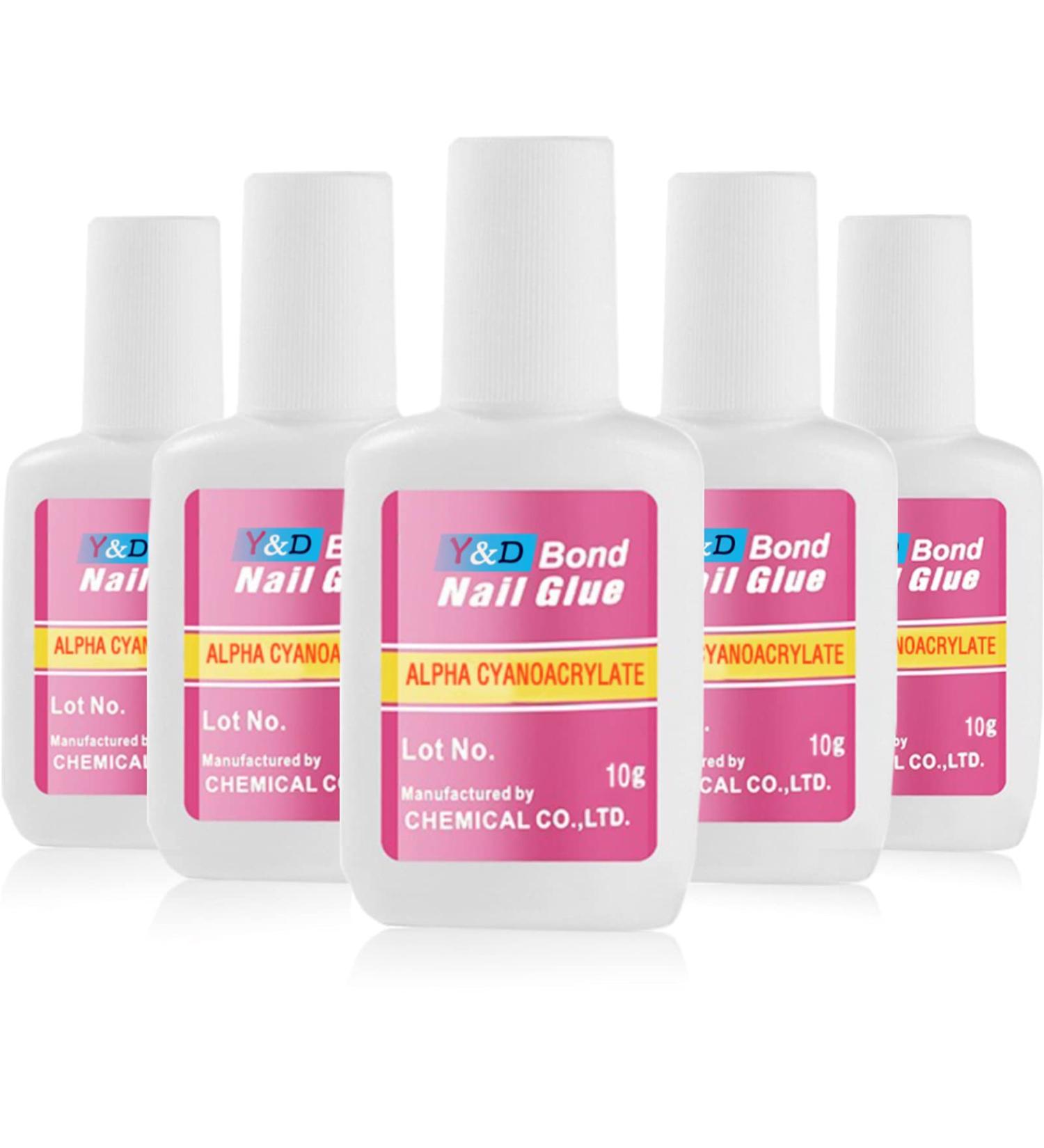 5 Pieces Nail Glue Quick Nail Tip Glue Extra-Strong Nail Glue False Nail Adhesive Quick Dry Super Strong Nail Tip for Artificial Acrylic Nails Tips Professional Quality Salon Use 5PCS Nail Glue - Buy Online on GoSupps.com