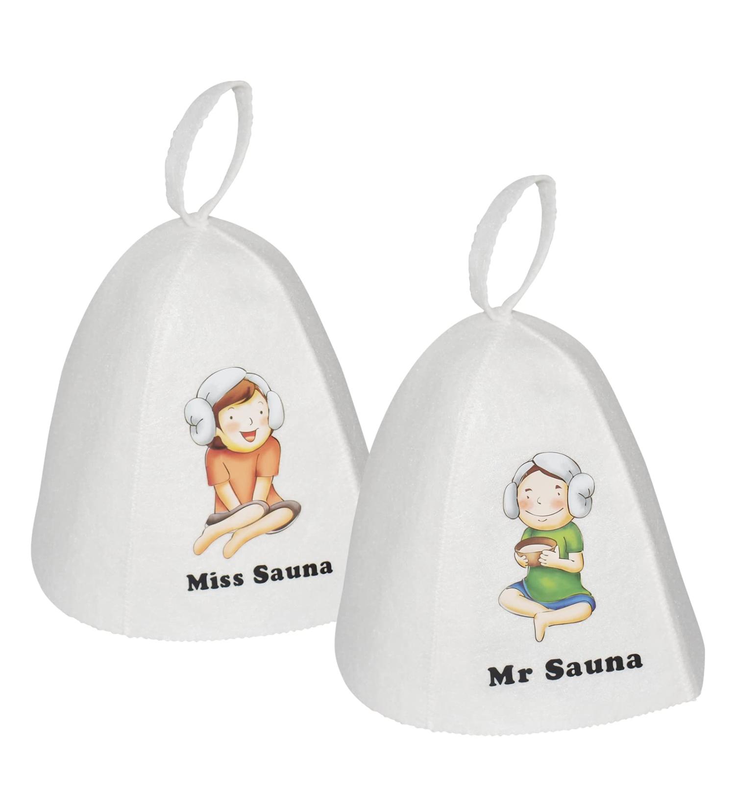 Liwein White Felt Sauna Hat - 2 Pieces for Ultimate Comfort | International Shipping Available - Buy Online on GoSupps.com