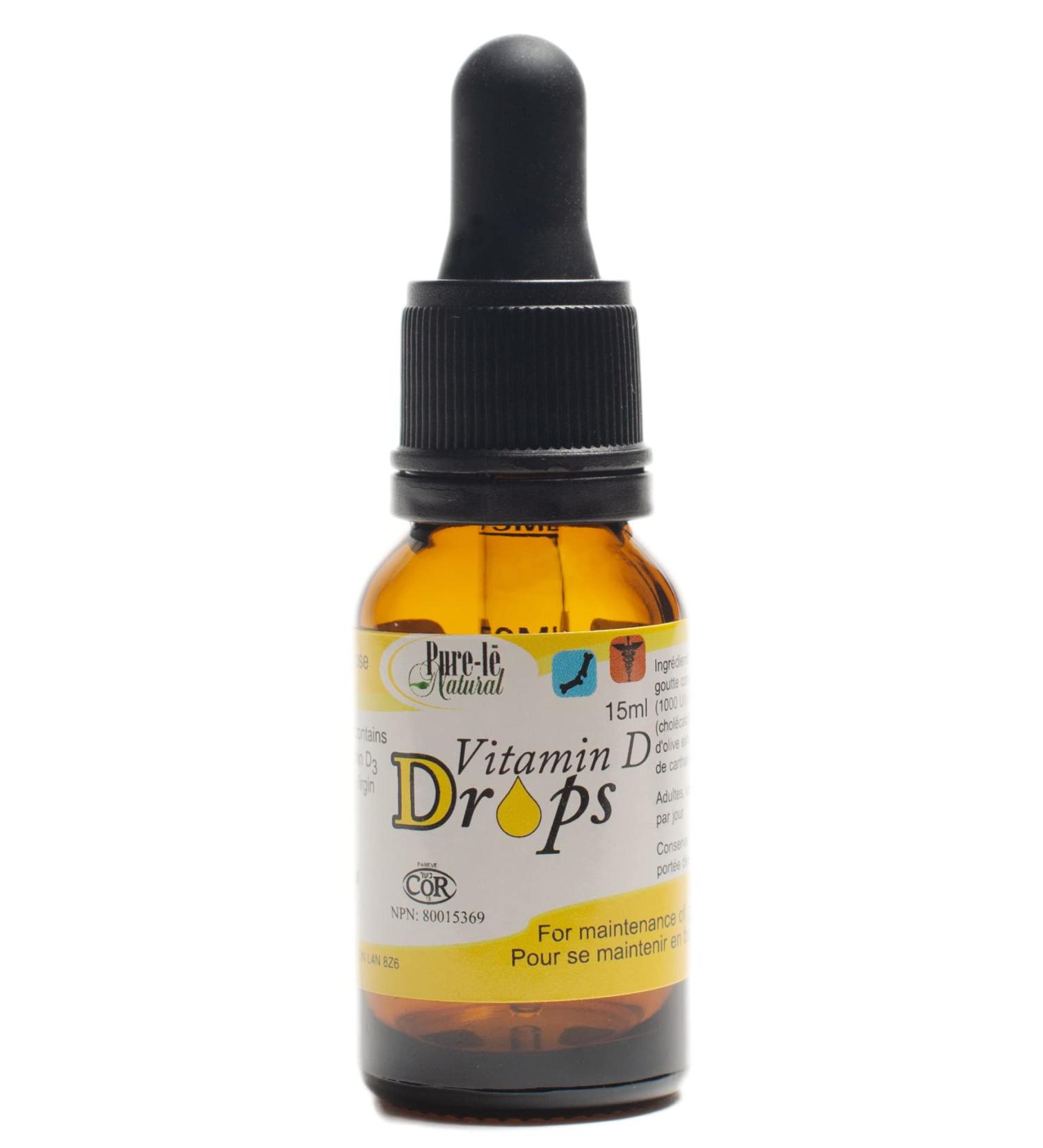 Vitamin D drops for teens adults and seniors - Non-GMO Gluten-free all Natural - 1000 IU 1 drop 100% Daily Value - Safe & Easy Concentration for Teens Adults as well as Seniors - 15 mL over 365 Doses! - Easy-to-Use neck dropper - No artificial Flavoring P - Buy Online on GoSupps.com