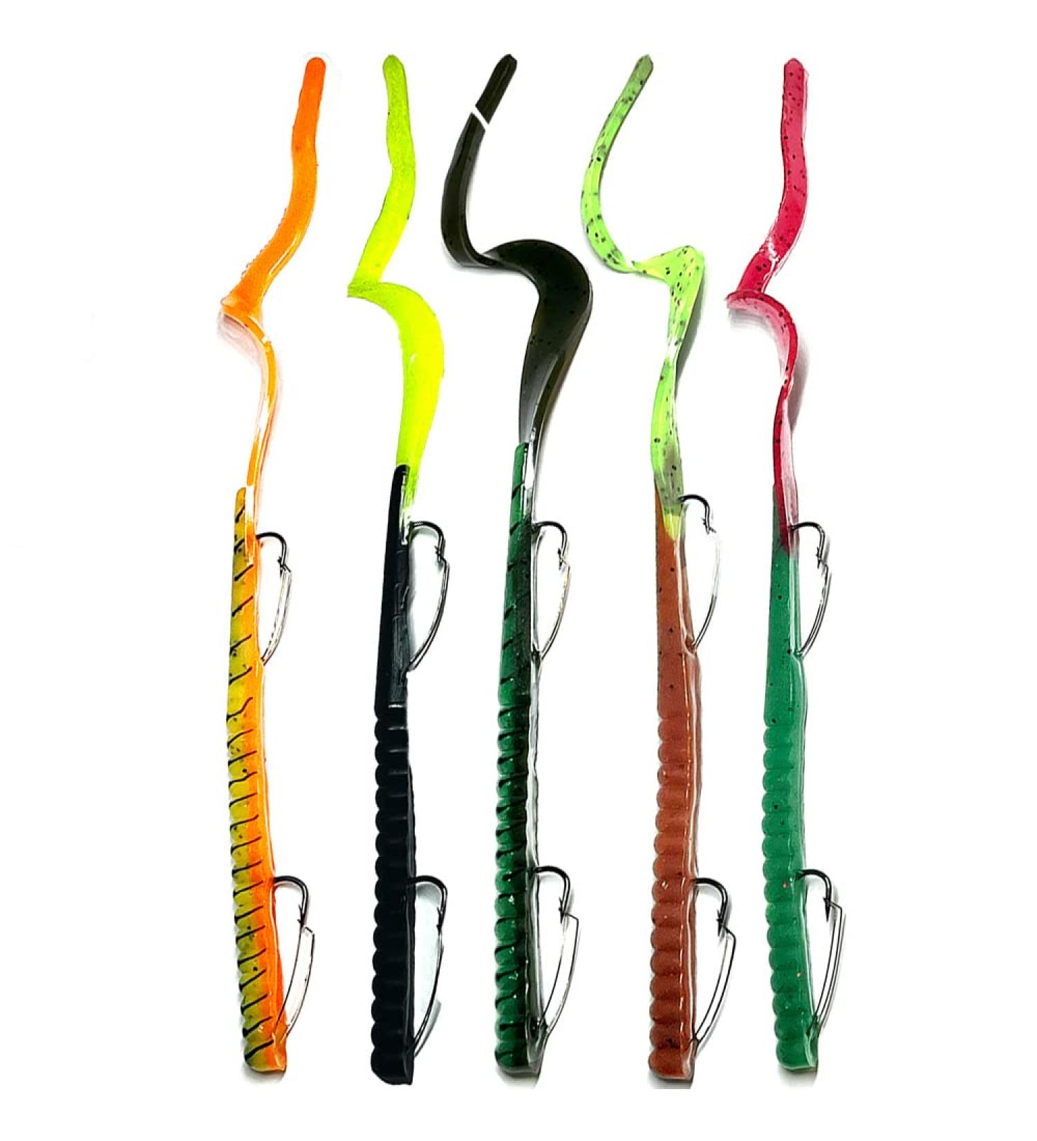 Delong Lures 10 Twister Tail Weedless KILR Worm - Soft Plastic Bass Fishing Lures for Bass, Pike, and More - Buy Online on GoSupps.com