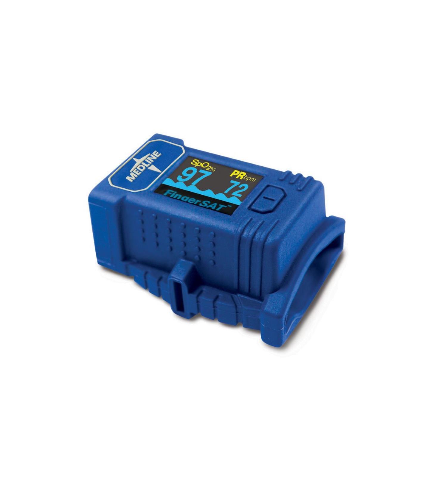 Medline High-Impact Fingertip Pulse Oximeter OLED Display Adult - Oxygen Saturation and Pulse Rate Monitor