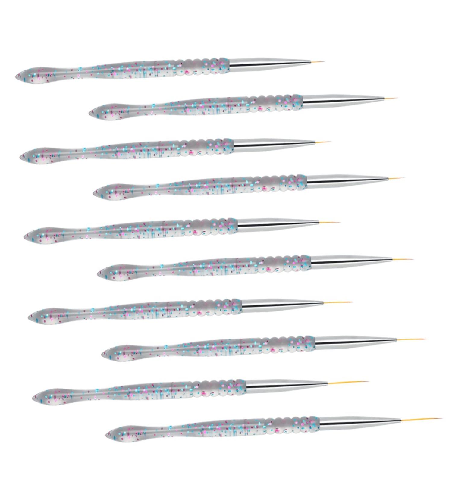 FOMIYES 2Sets Nail art drawing pen nail art fingernail brush DIY nail pens DIY nail nail liner brush miniature painting Alloy Pen Holder do it yourself draw a line - Buy Online on GoSupps.com