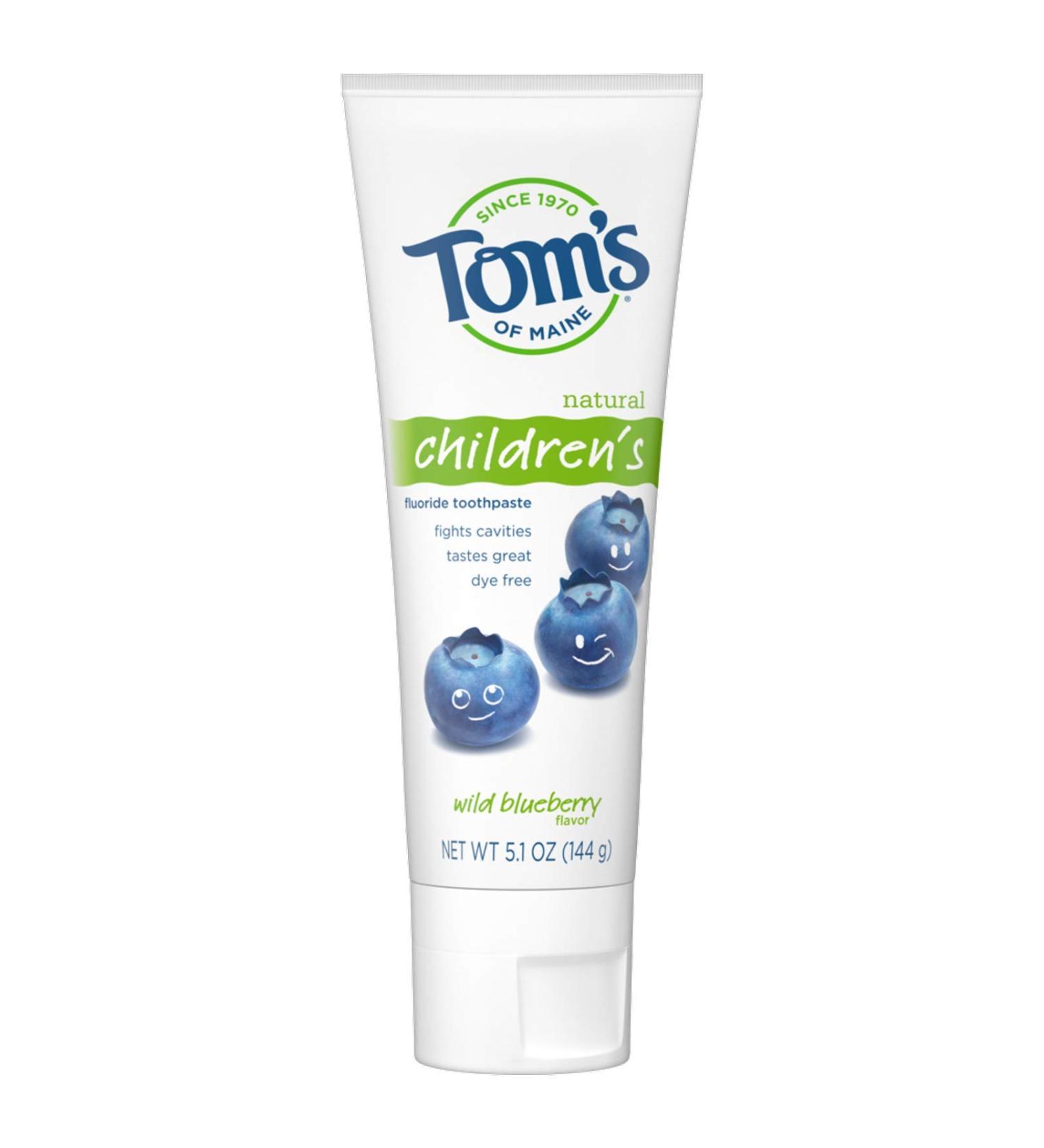 Tom's of Maine Kids Natural Toothpaste - Wild Blueberry 5.1 oz - Buy Online on GoSupps.com