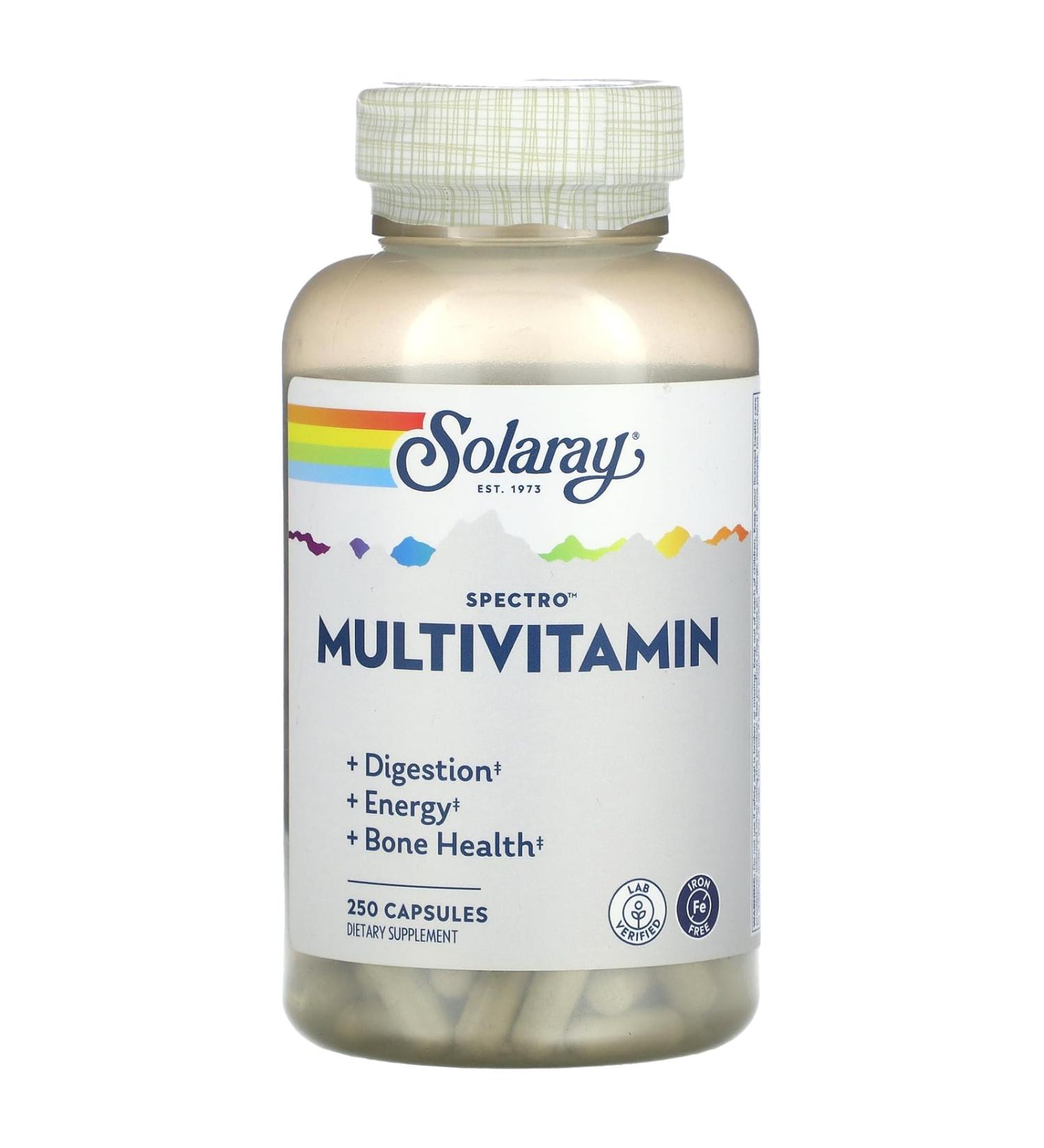 Solaray Spectro Multivitamin Iron Free 250 Capsules