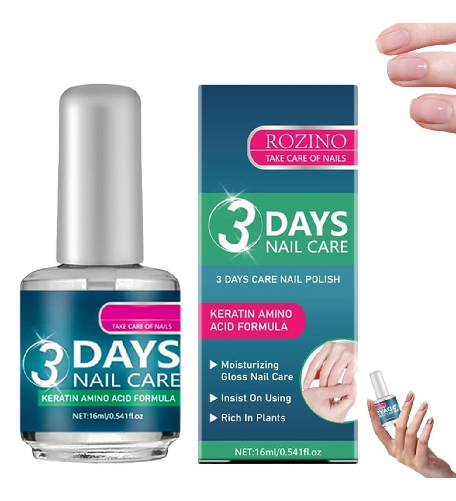 3 Days Nail Care Rozino 3 Days 3days Nail Care Liquid 16 ml Strengthening Nail Serum with Amino Acid Formula - Buy Online on GoSupps.com