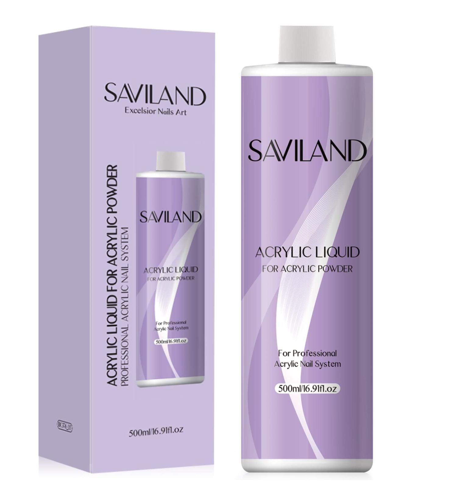 Saviland Acrylic Liquid 16.91OZ - Low Odor Large Capacity for Nail Extension & Carving | Ideal for Home & Salon Use - Buy Online on GoSupps.com