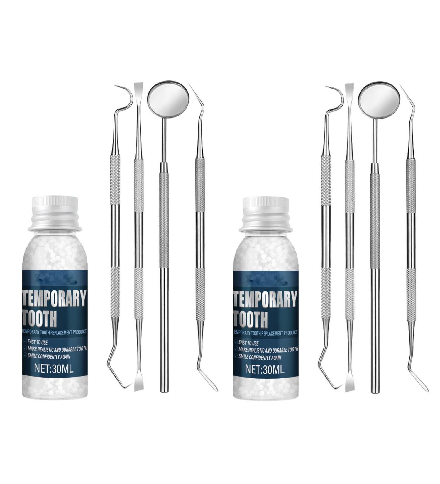 Shop WTTFC Temporary Dentures - 2 Sets of Tooth Repair Pearls & Dental Tools for Missing Teeth | International Shipping Available - Buy Online on GoSupps.com