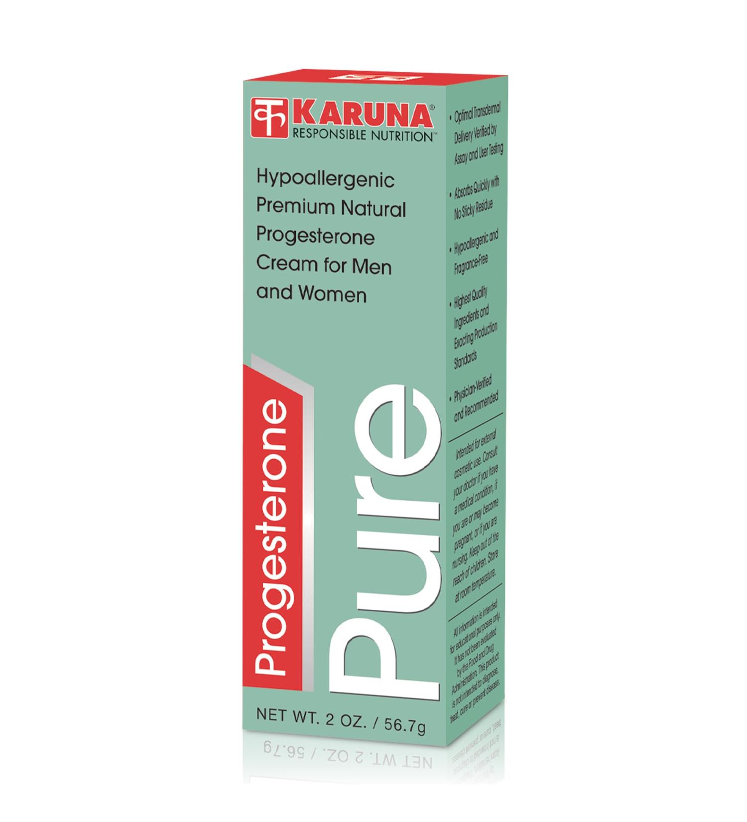Karuna Progesterone Pure 2OZ | Hypoallergenic USP Progesterone from Wild Yam Root Extract Organic Jojoba Oil and Aloe Leaf Extract Organic Shea Butter Vitamin E - Buy Online on GoSupps.com