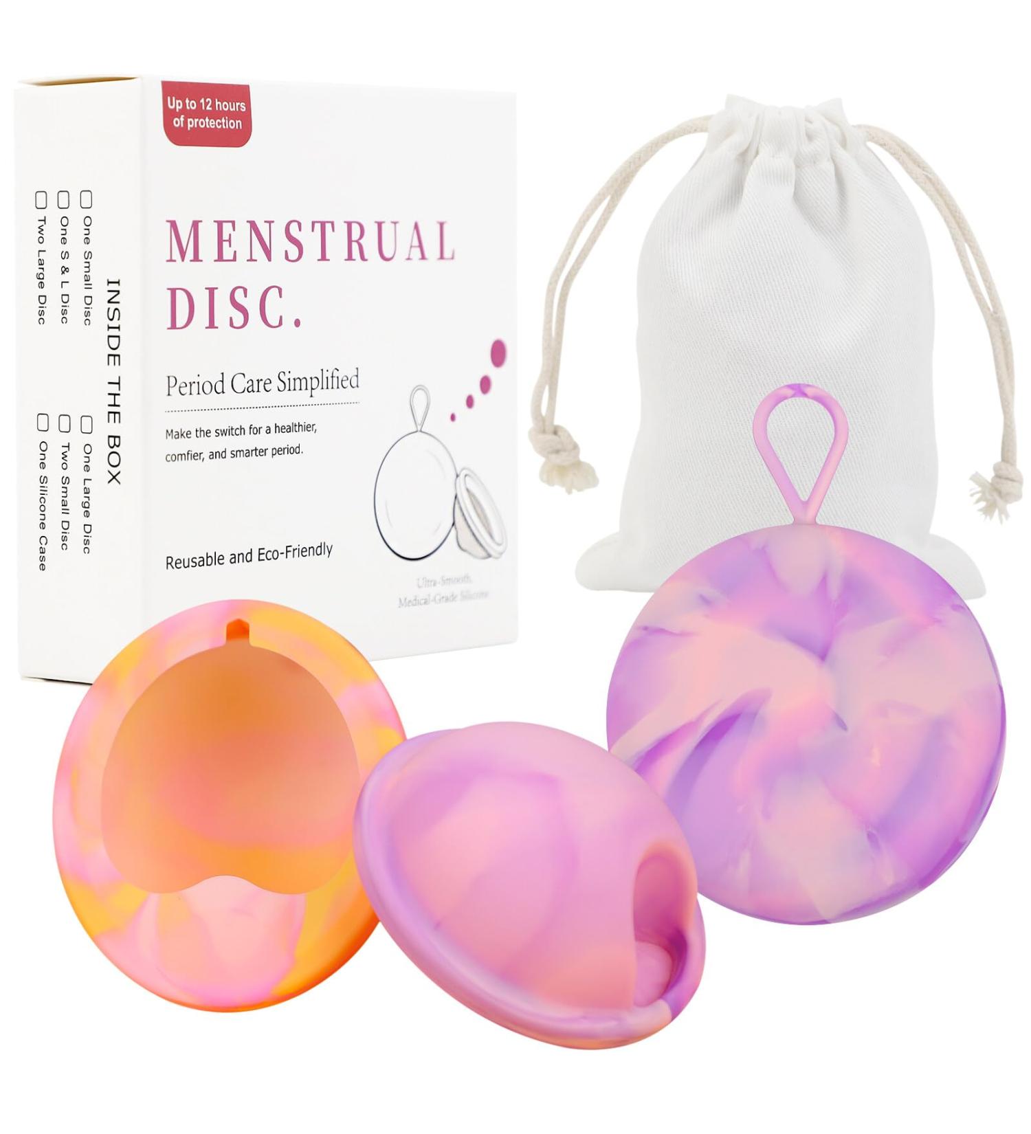 Eachpt Menstrual Disc Set | Size S+L | 100% Medical Silicone | Reusable & Sustainable Tampon Alternative - Buy Online on GoSupps.com