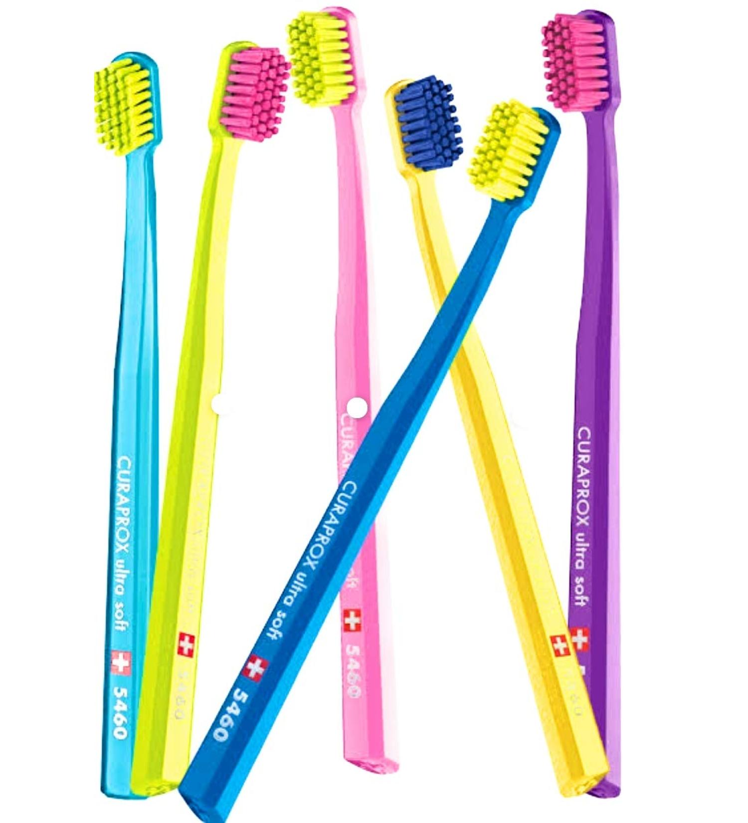 Curaprox Toothbrush CS 5460 Ultra Soft - Manual toothbrush for adults with 5460 Ultra Soft CUREN bristles - Random color