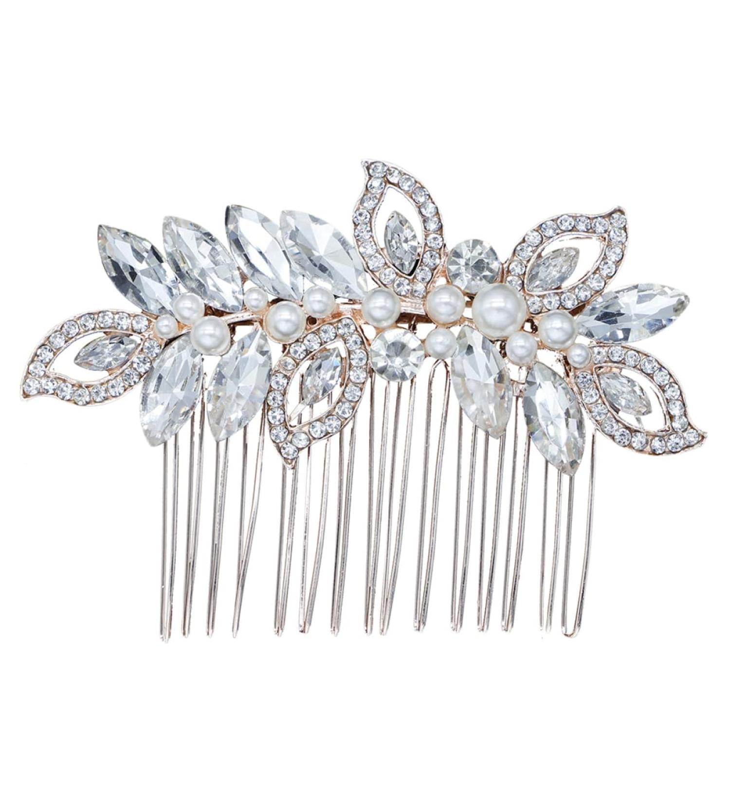 Beaupretty 1pc hair barrettes for women bridal hair barrette hair accessories for women wedding bride headpieces for wedding rhinestone hair accessories hair comb European and American Miss - Buy Online on GoSupps.com