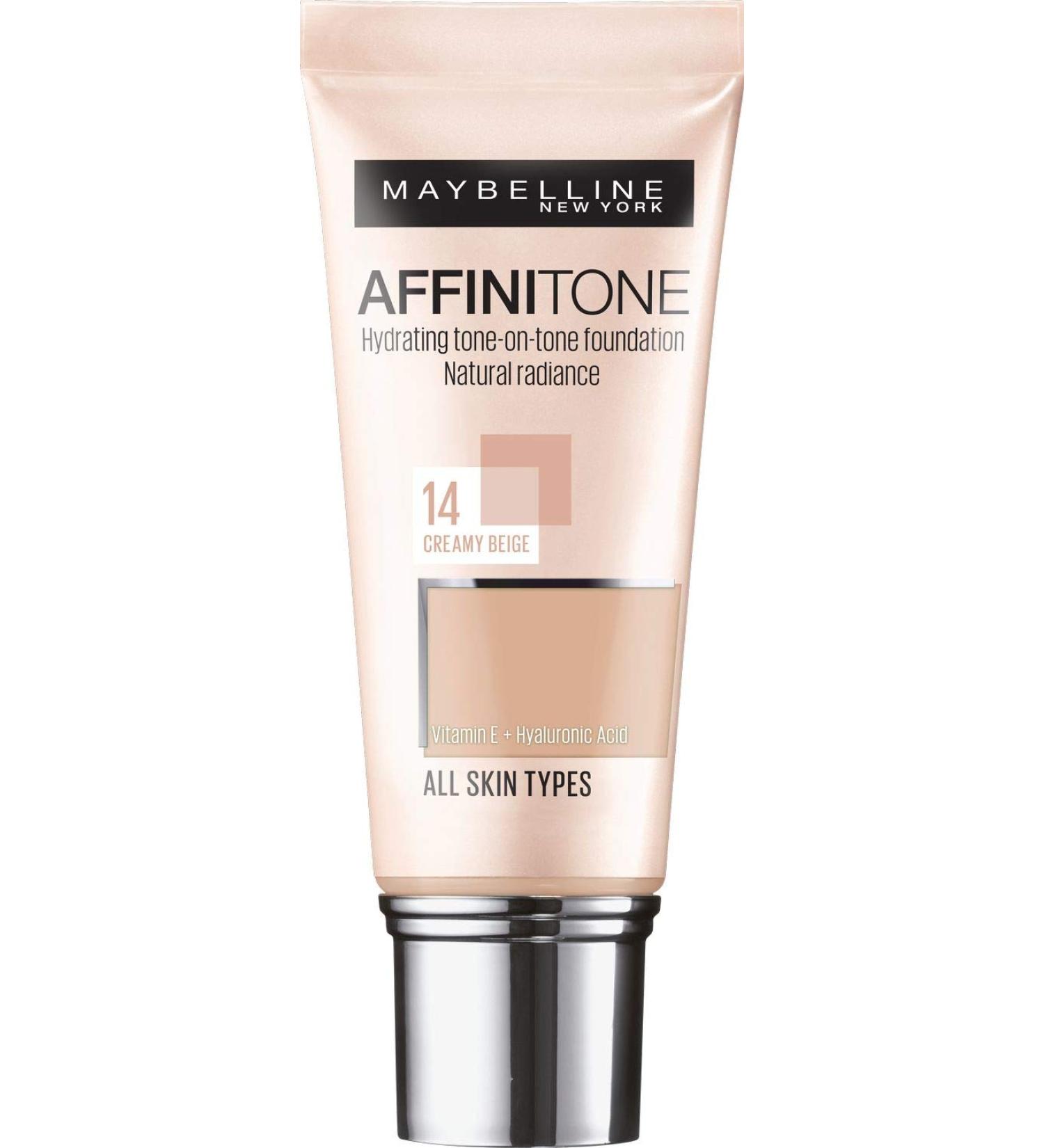 Maybelline Affinitone Unifying Foundation Cream 30ml - 14 Creamy Beige - Buy Online on GoSupps.com