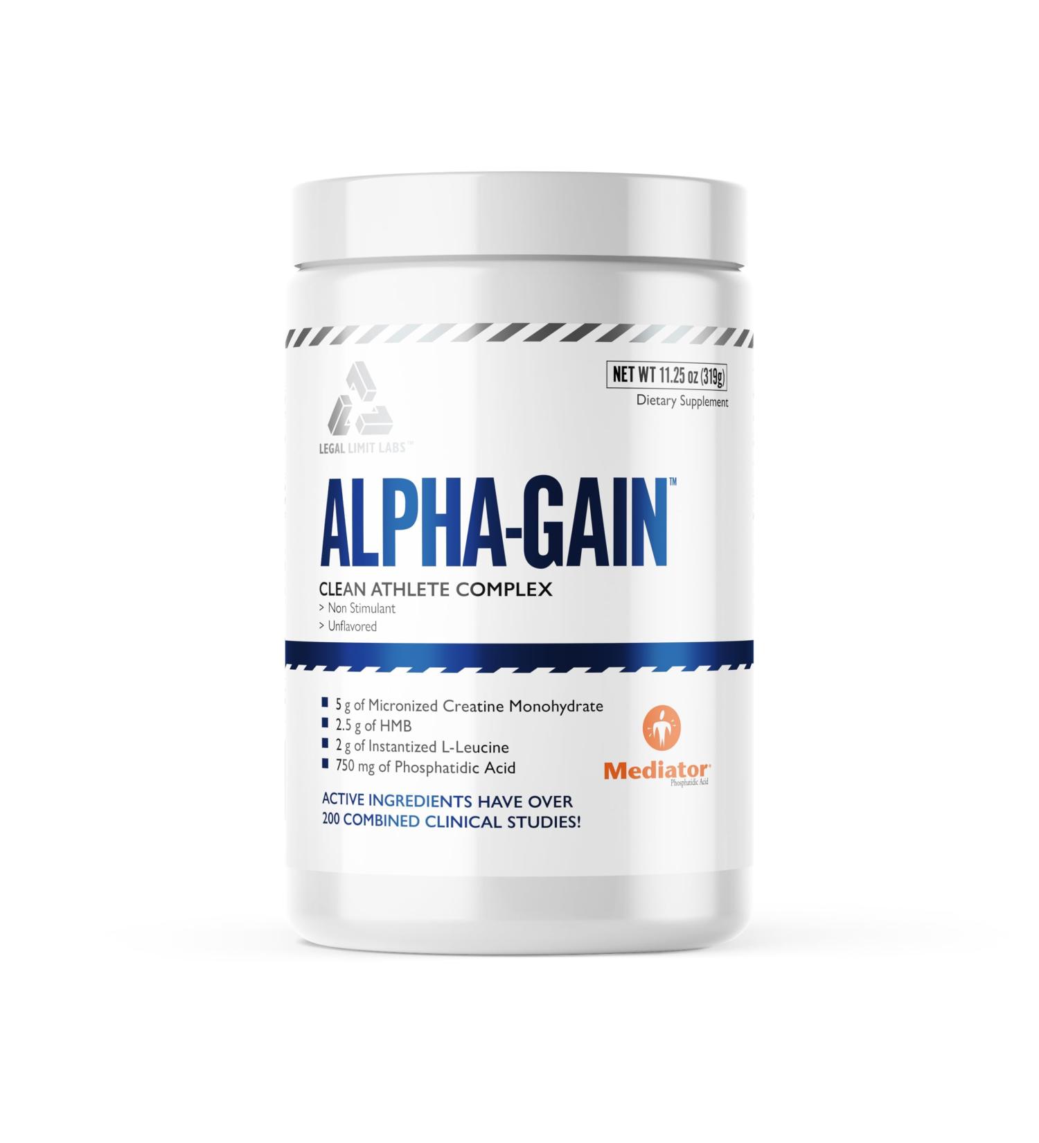 Legal Limit Labs Alpha Gain- Clean Athlete Complex- creatine HMB L-Leucine and Phosphatidic Acid - Lean Muscle 30 Servings - Buy Online on GoSupps.com
