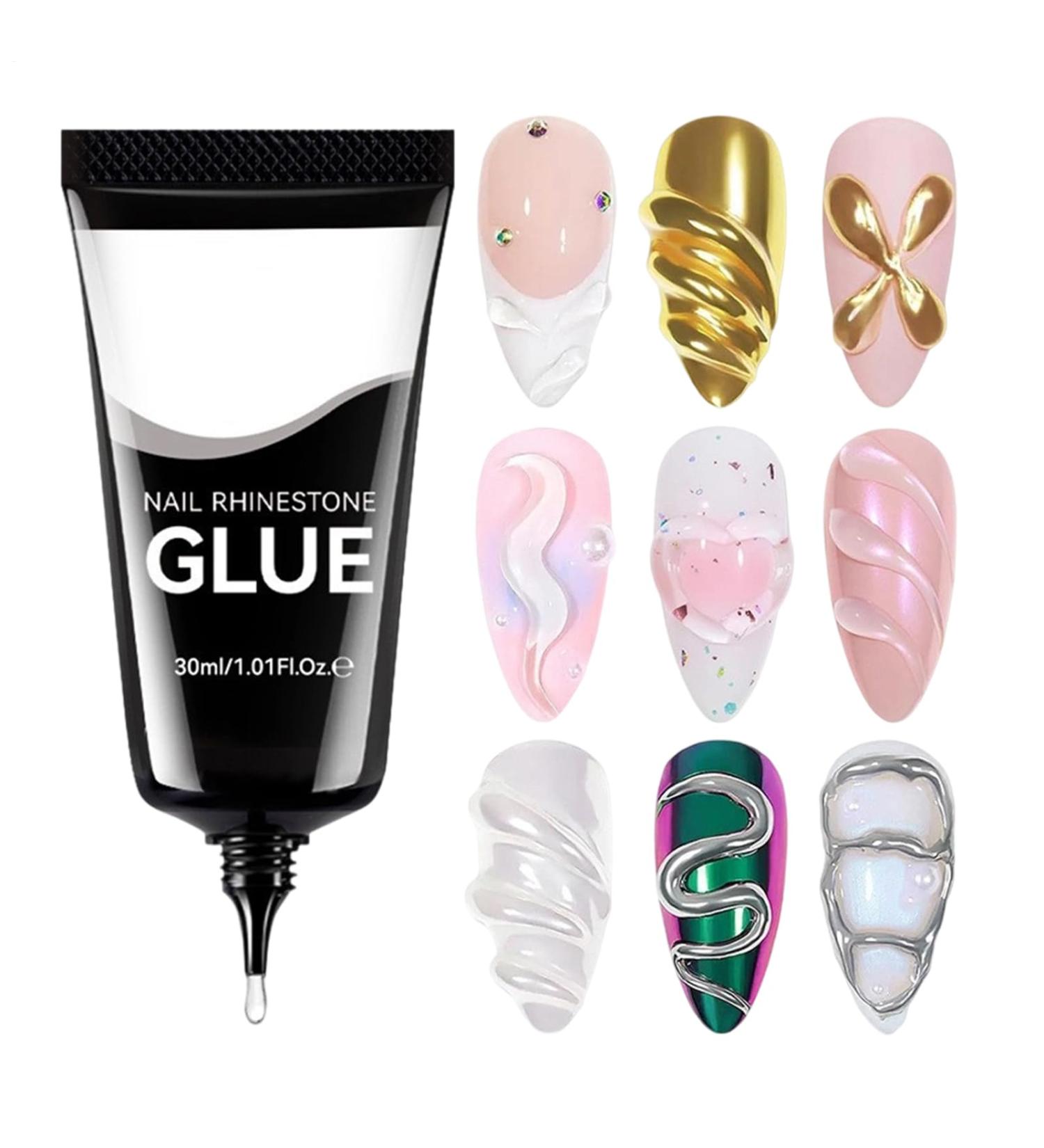 Qutalmi Nail gel 30 ml modeling glue for decoration with rhinestones nail modeling gel for women girls beauty salon wedding home long-lasting strengthening and - Buy Online on GoSupps.com
