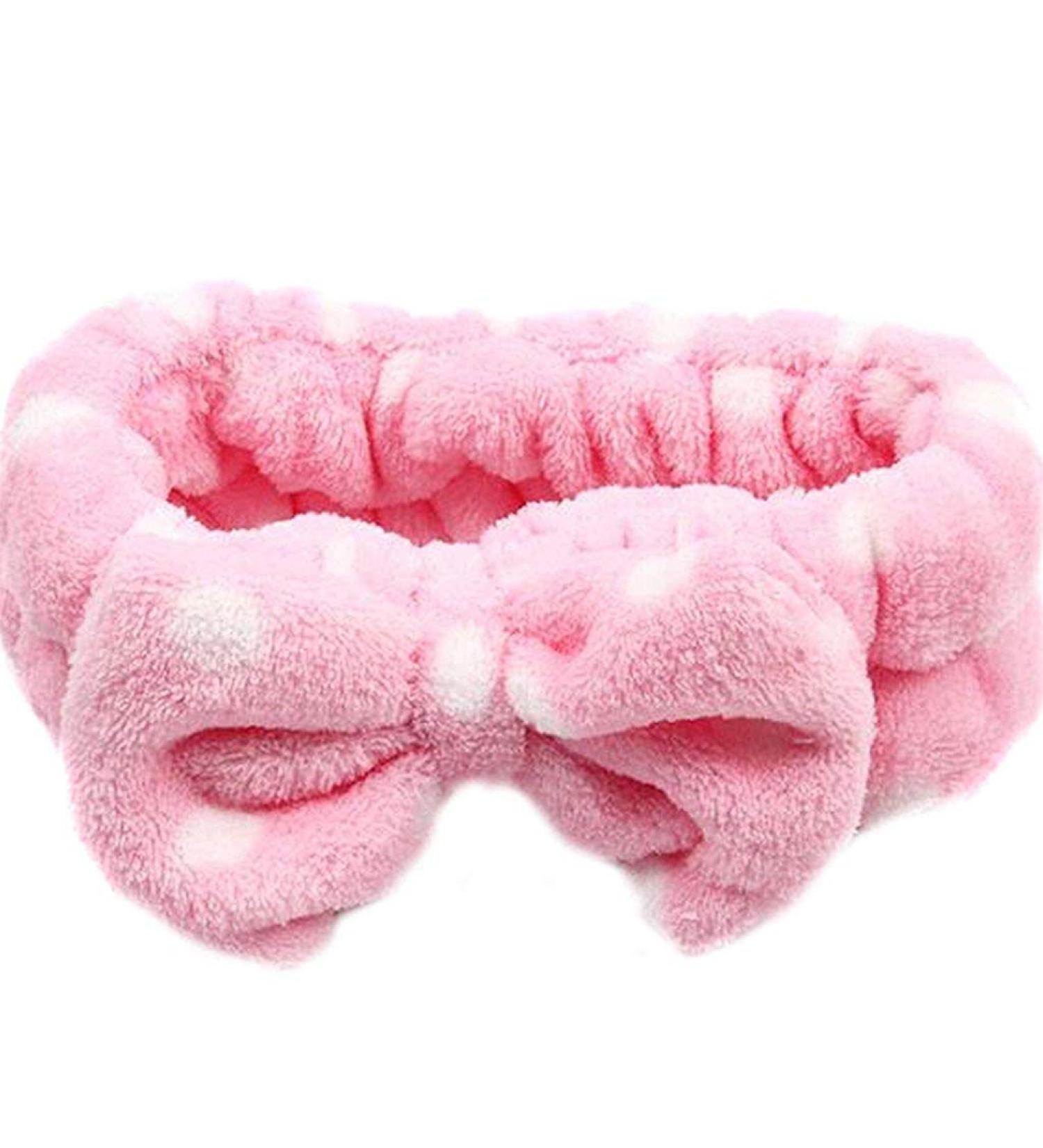 Colors Bow Knot Wash Face Headband | Soft Polka Dot Makeup Hairband for Women - Practical & Stylish - Buy Online on GoSupps.com