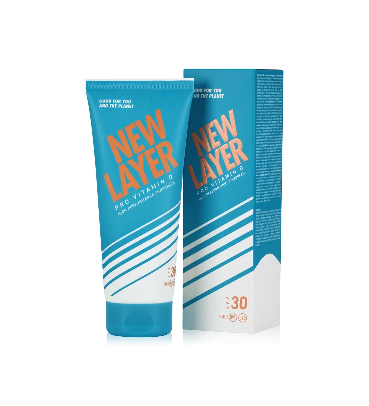 Buy New Layer Sunscreen LSF 30 - Pro Vitamin D Waterproof Microplastics-Free Reef-Friendly for Adults & Children (200ml) - Buy Online on GoSupps.com