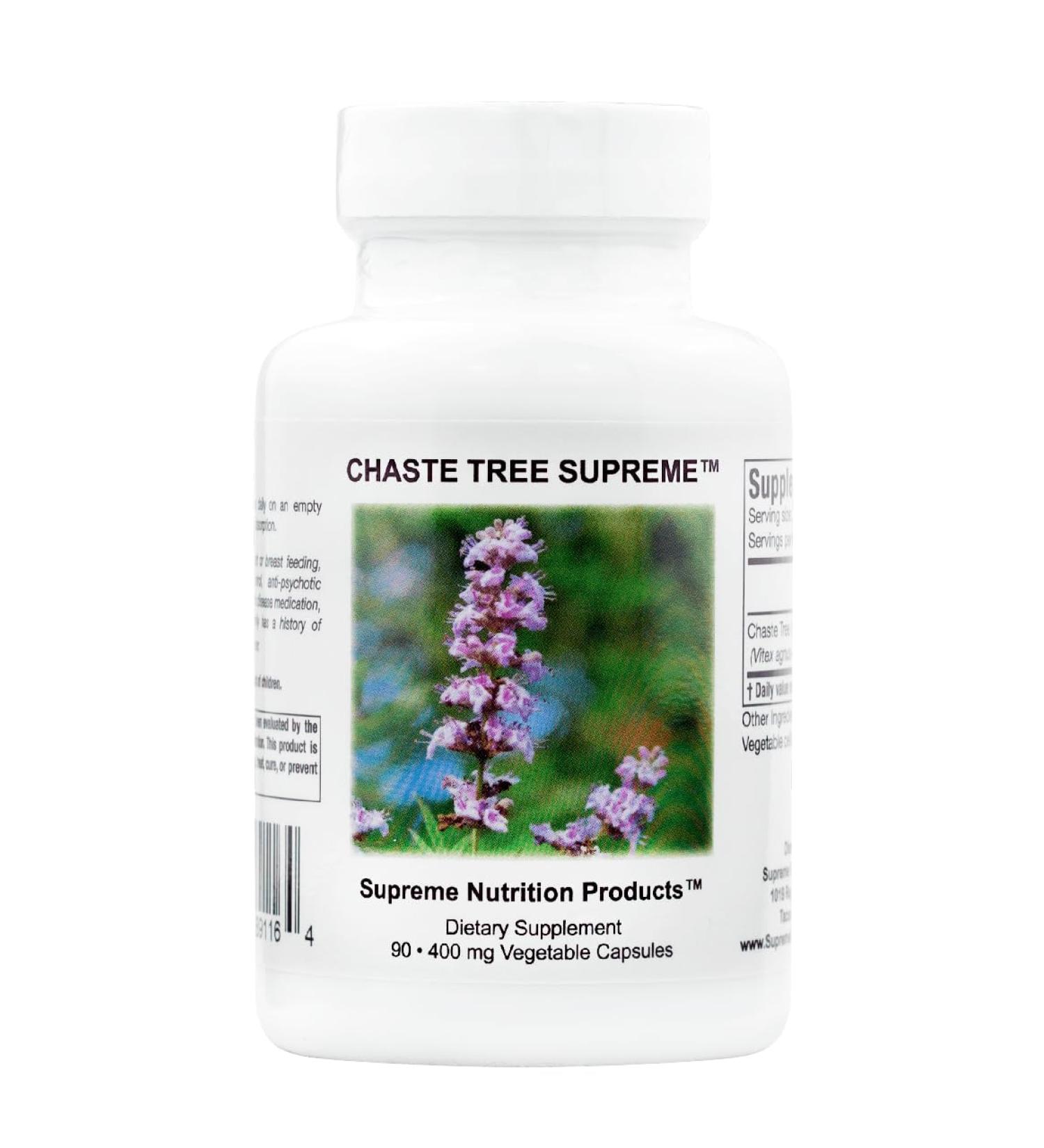 Supreme Nutrition Chaste Tree Supreme 90 Pure Vitex Vegetarian Capsules 90 Count (Pack of 1) - Buy Online on GoSupps.com