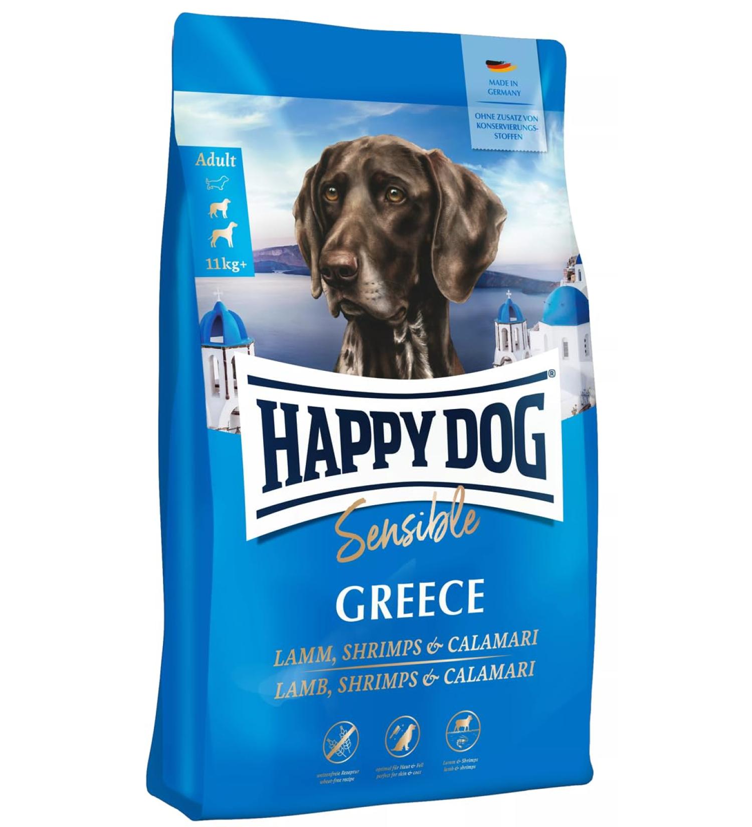 Happy Dog Sensitive Greece Lamb Shrimps & Calamari - 11kg Dry Food for Adult Dogs - Premium Quality International Shipping - Buy Online on GoSupps.com
