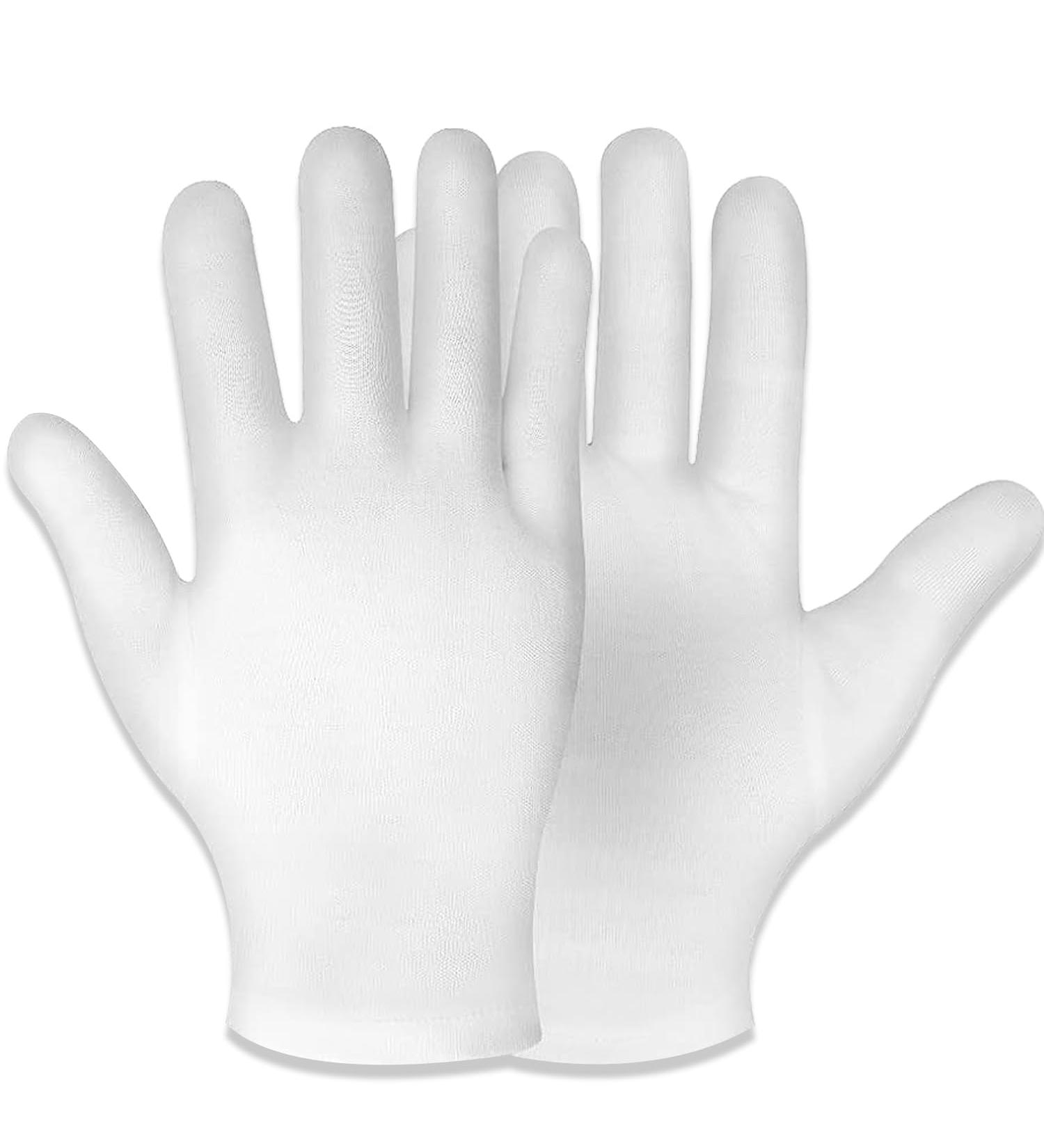 Buy Reusable White Cotton Gloves for Moisturizing Dry Hands & Eczema | Perfect for Sleeping | International Shipping - Buy Online on GoSupps.com
