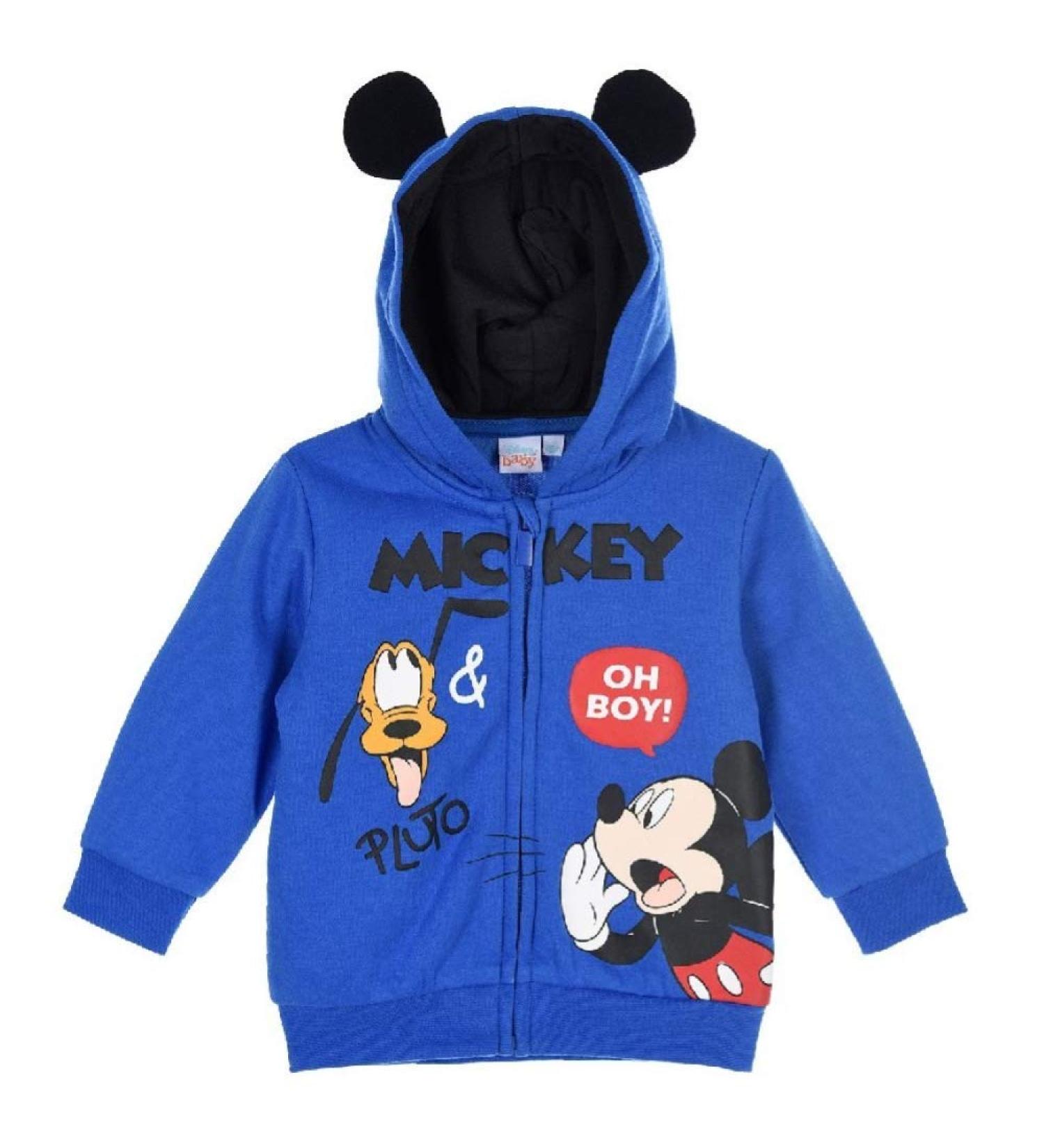 Disney Mickey Mouse Baby-Boys Pluto Oh Boy! Hoodie Jumper Blue 18 Months