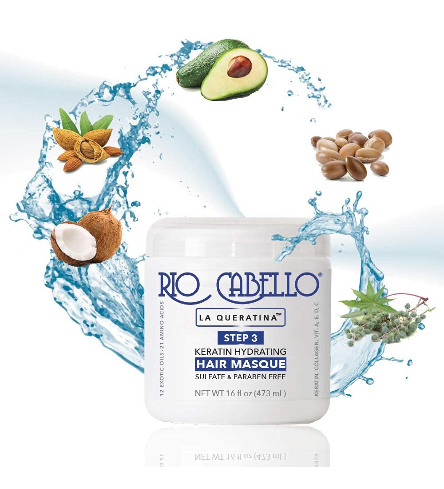 Keratin Hydrating Hair Mask | 12 Exotic Oils & Natural Ingredients for Dry/Damaged Hair | 4.5 oz - Intense Moisture & Repair - Buy Online on GoSupps.com