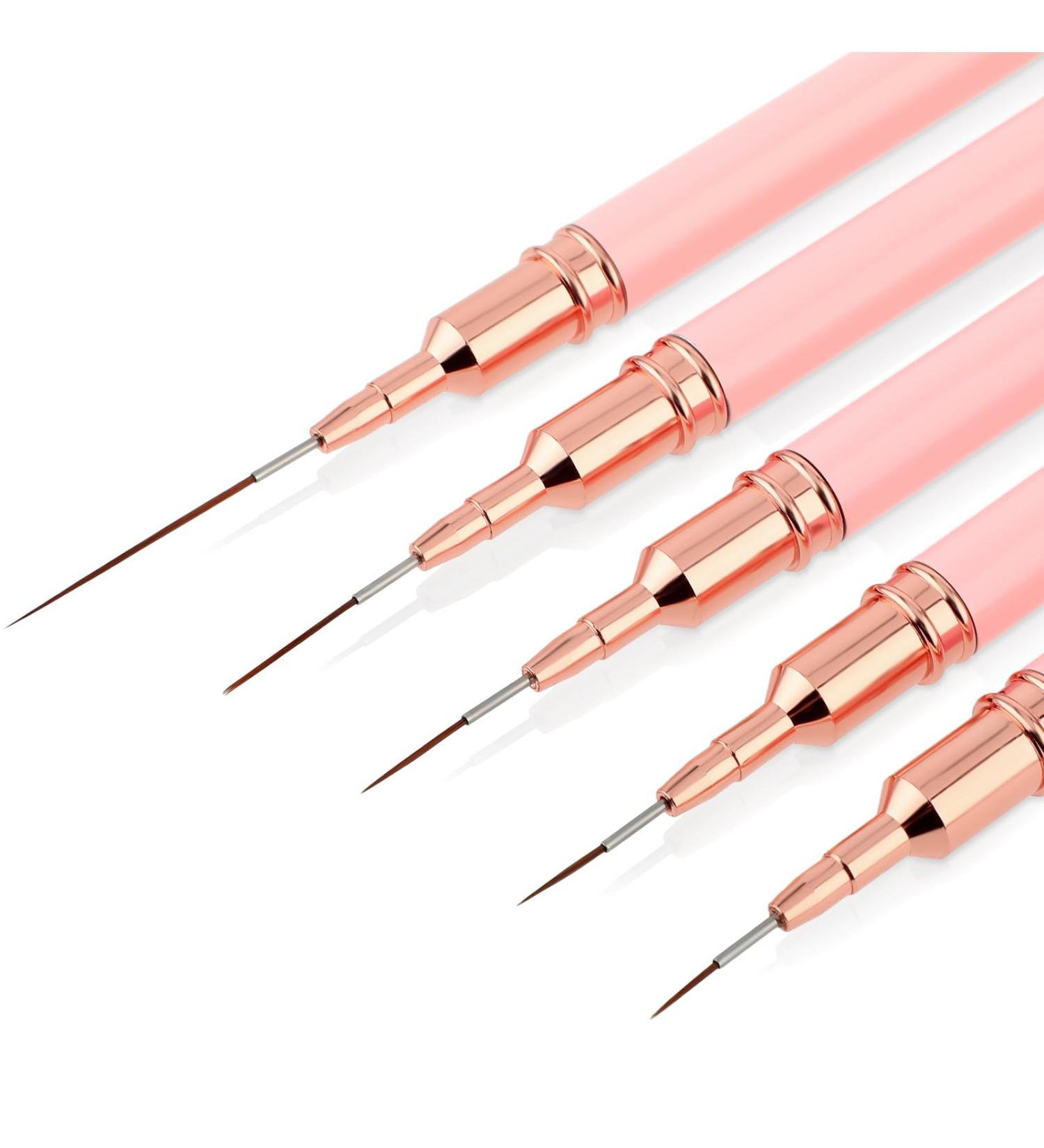 Buy Lusofie 5-Piece Nail Design Brush Set - Thin Liner Brushes for Gel Art & Manicure | International Shipping Available - Buy Online on GoSupps.com