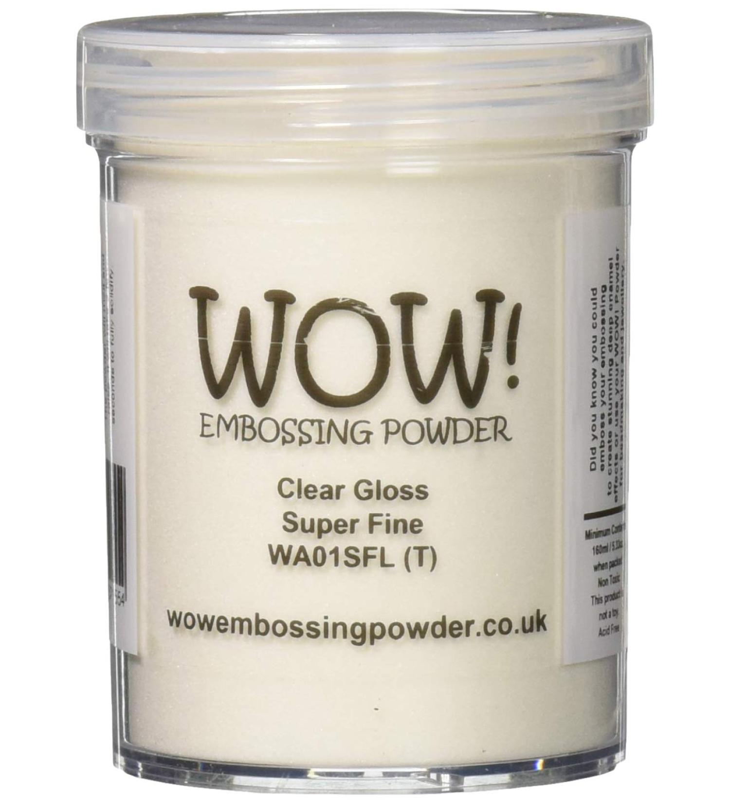 Wow Embossing Powder Large Jar 160ml-Clear Gloss pack of 1