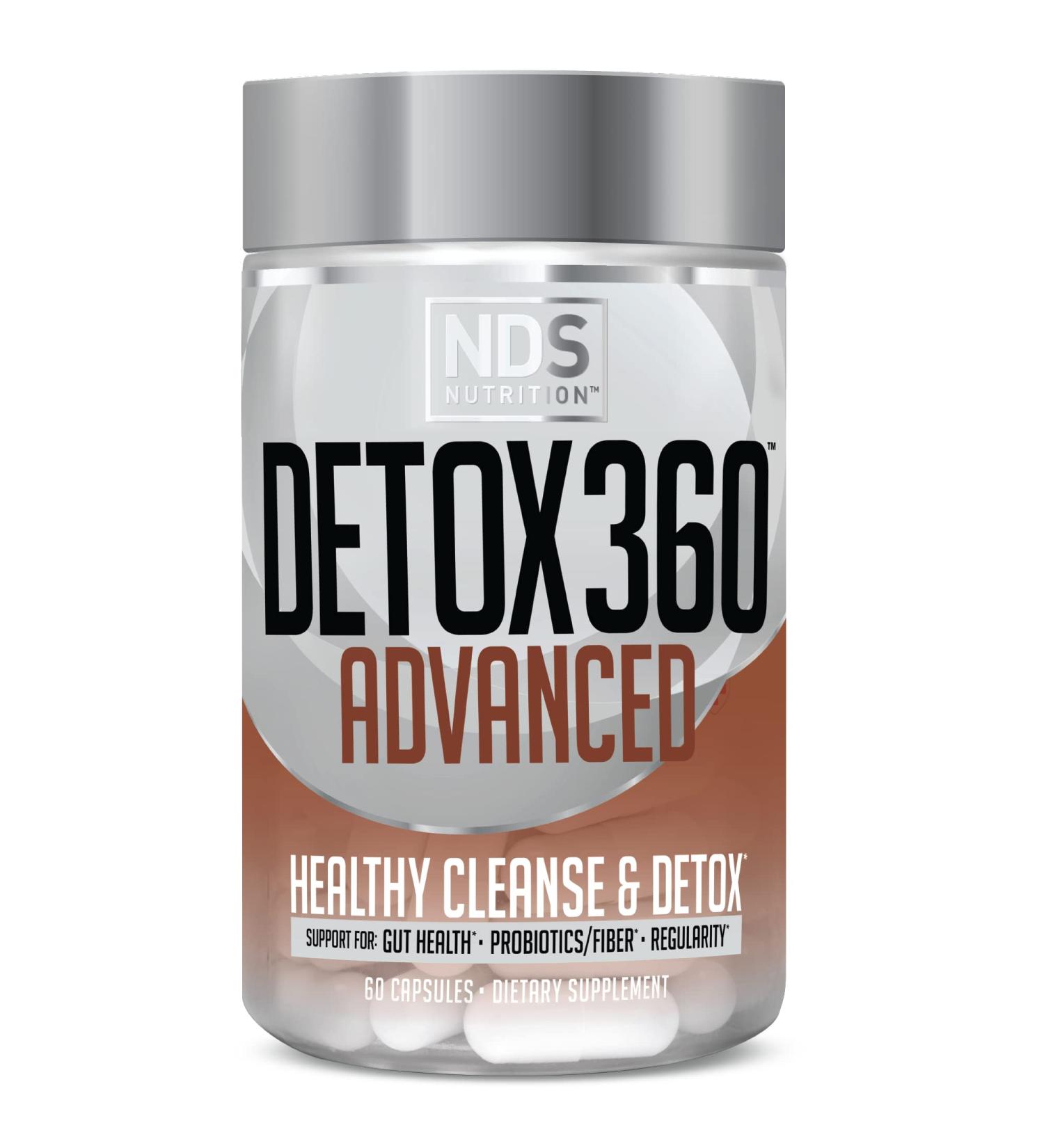 NDS Nutrition Detox 360 Advanced - Complete Cleanse & Detox with Probiotics & Fiber for Gut Health Regularity & Toxin Removal (60 Capsules) - Shop Internationally - Buy Online on GoSupps.com