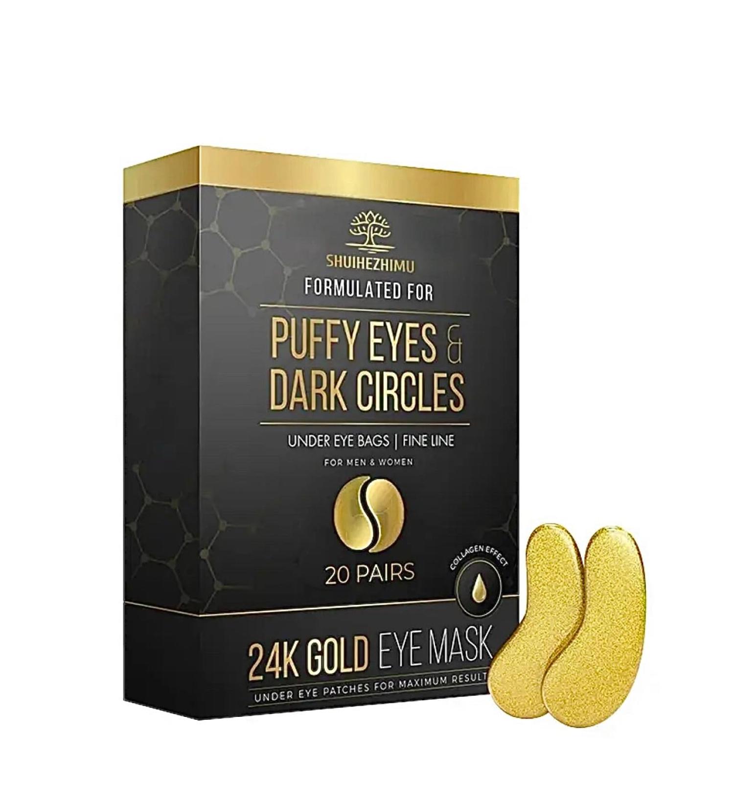 24k Gold Eye Treatment Masks with Collagen - Revitalize & Rejuvenate Your Eyes | International Shipping Available - Buy Online on GoSupps.com